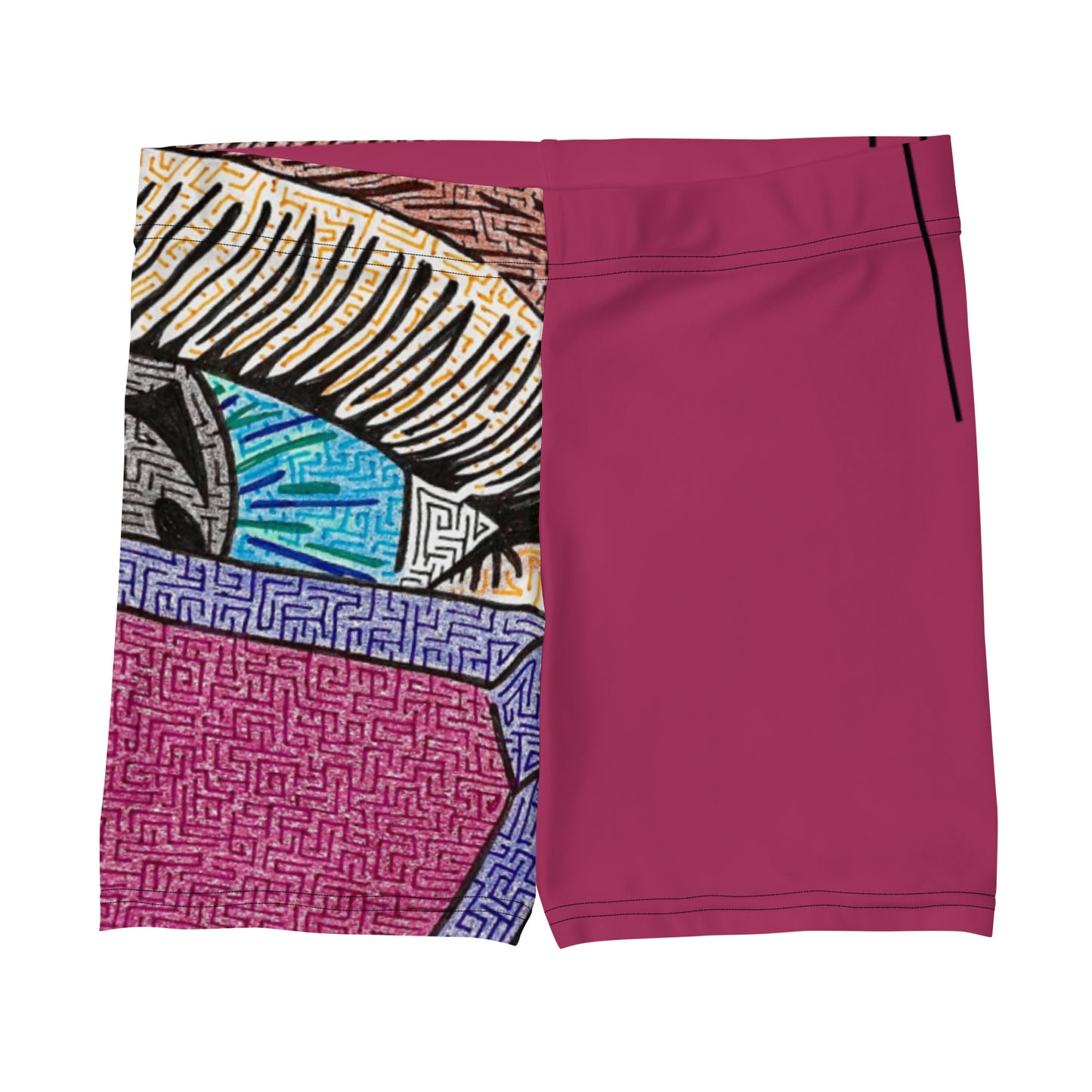 Eye Pop-Art Maze Workout Shorts