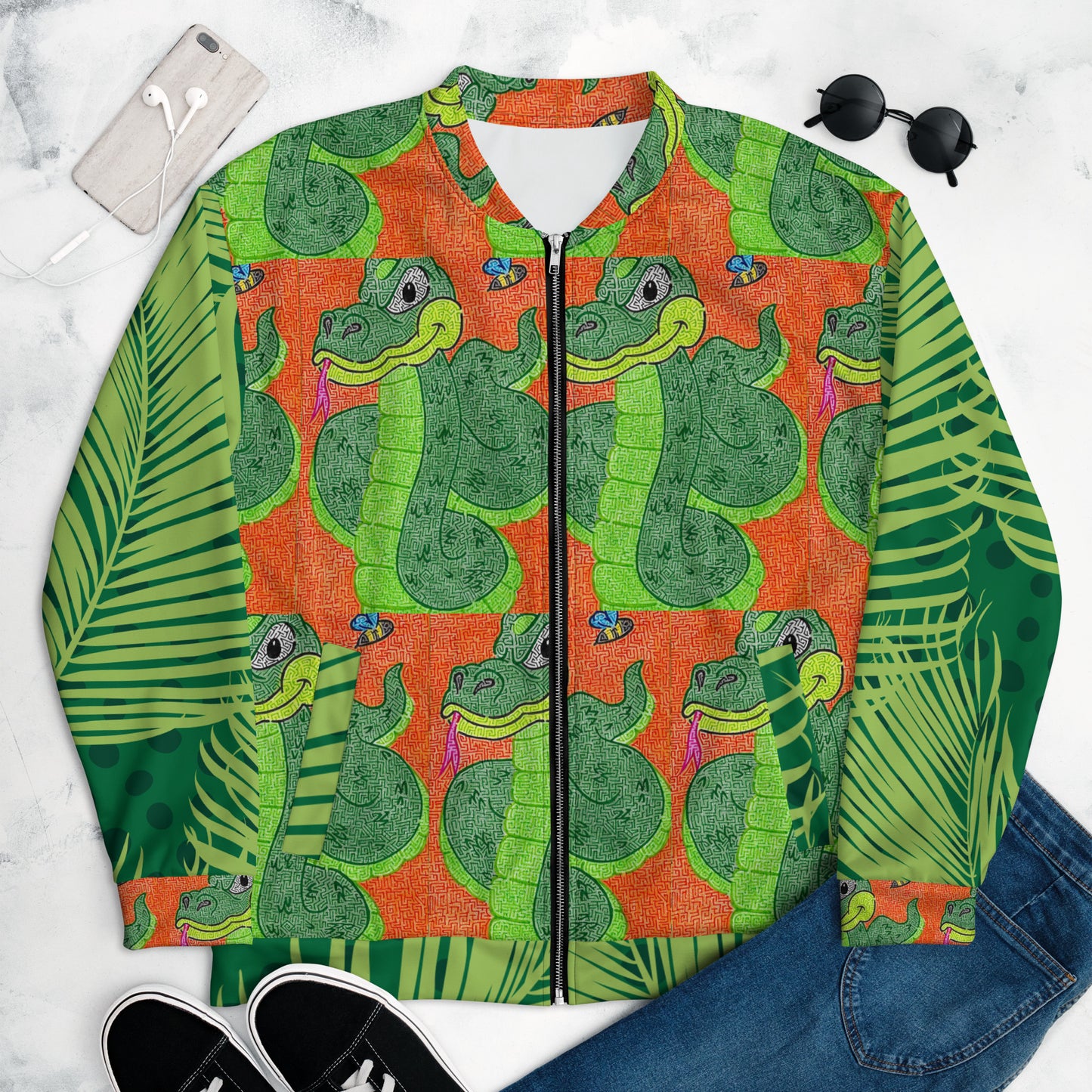 Snake Maze Unisex Bomber Jacket