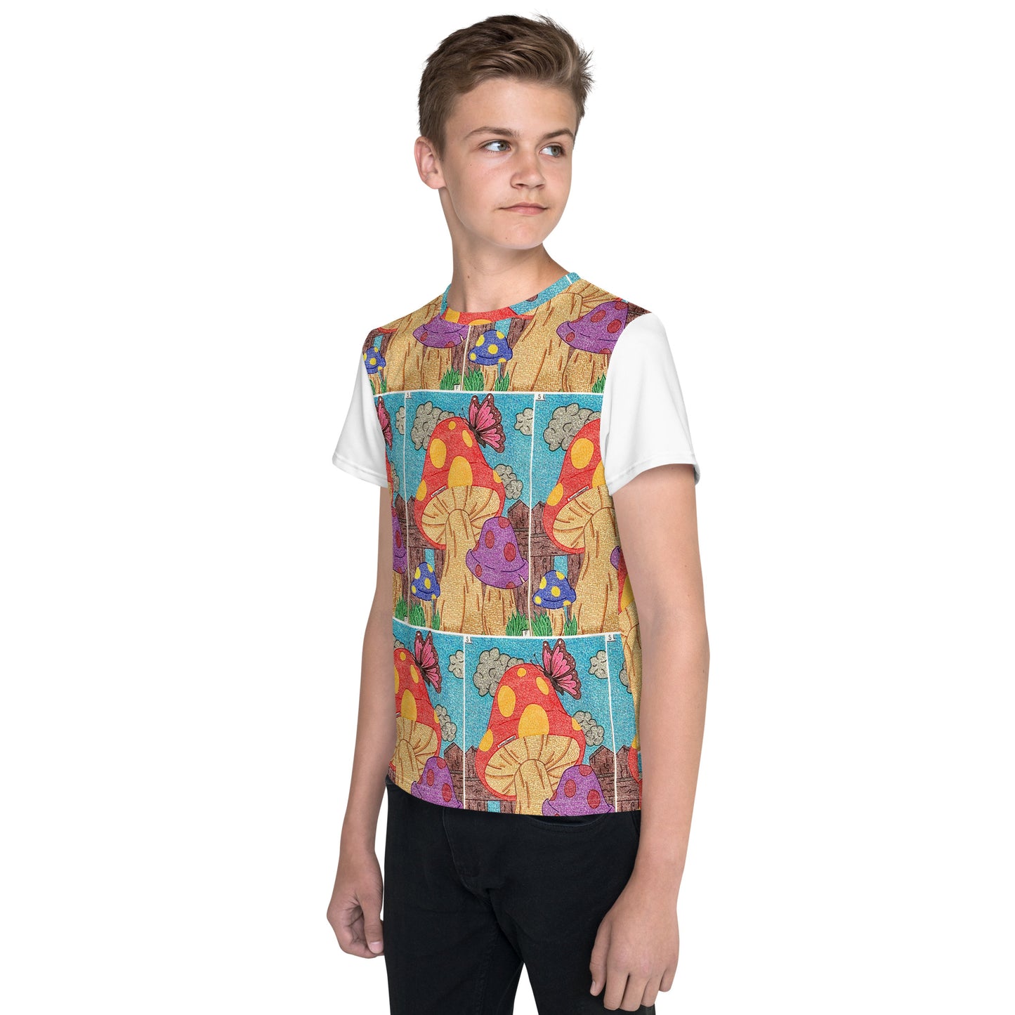 Mushrooms Maze Youth Unisex T-shirt