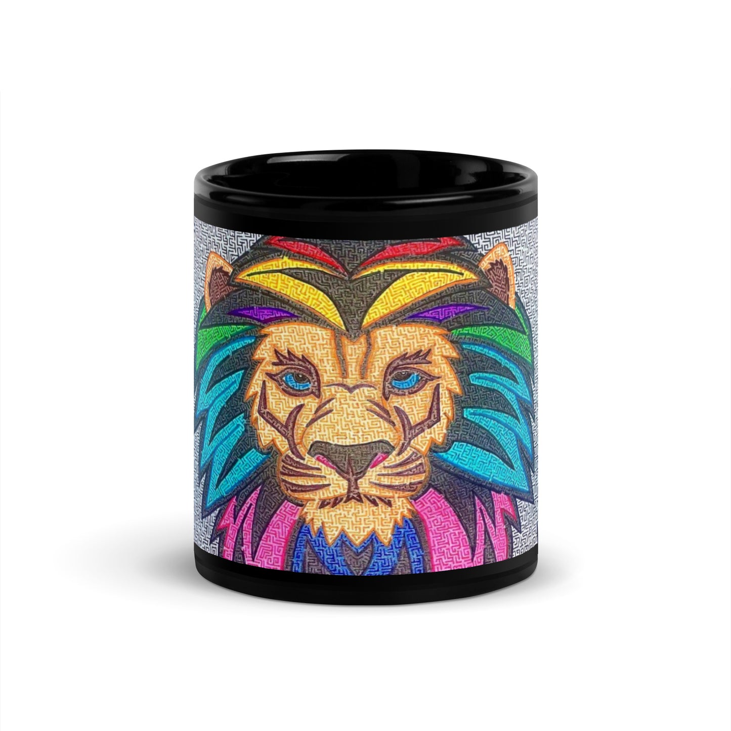 Lion Maze Glossy Ceramic Mug