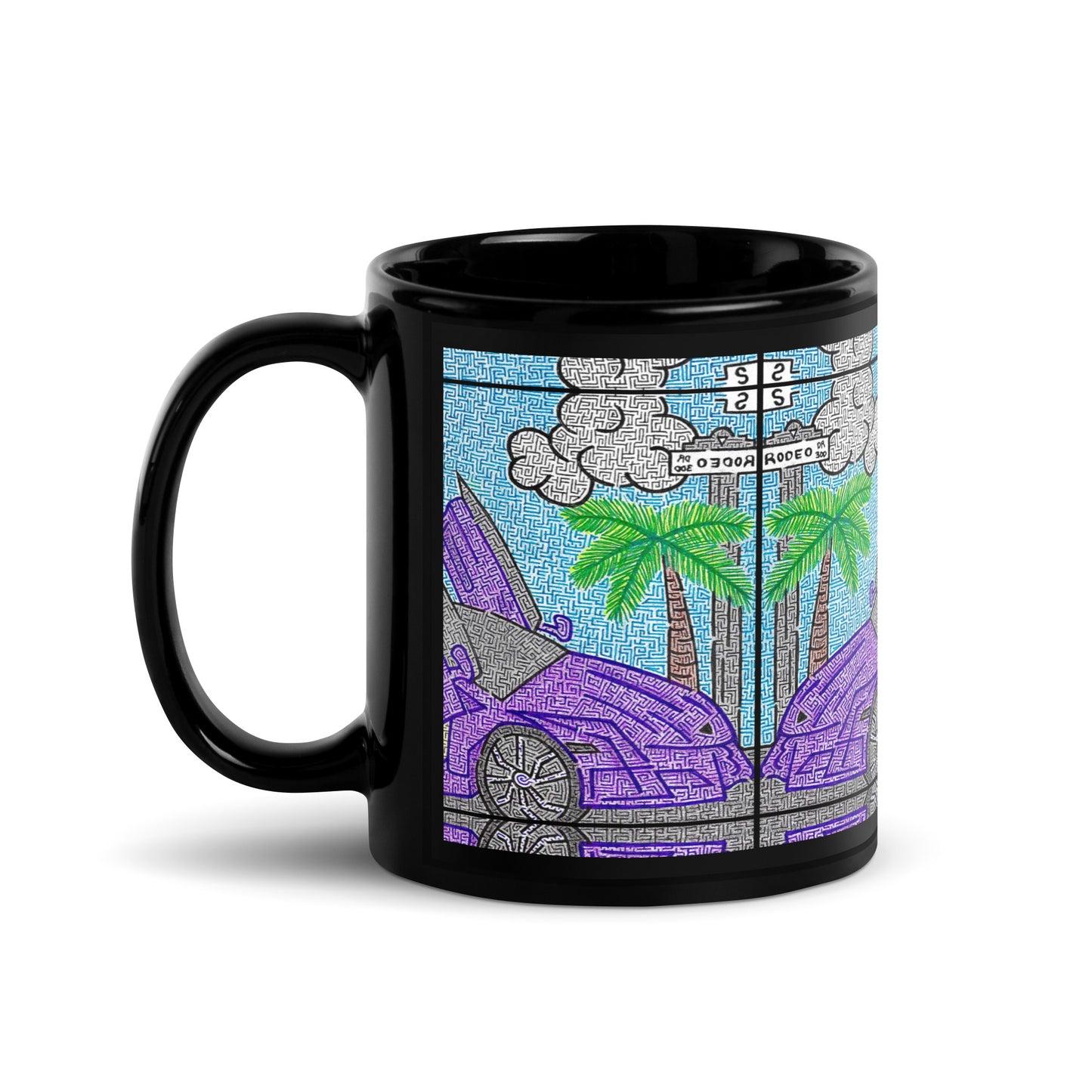 Lamborghini Maze Glossy Ceramic Mug