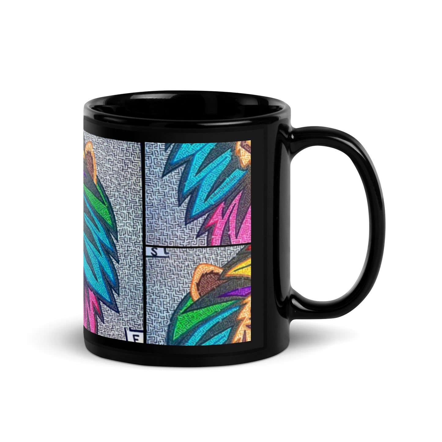 Lion Maze Glossy Ceramic Mug