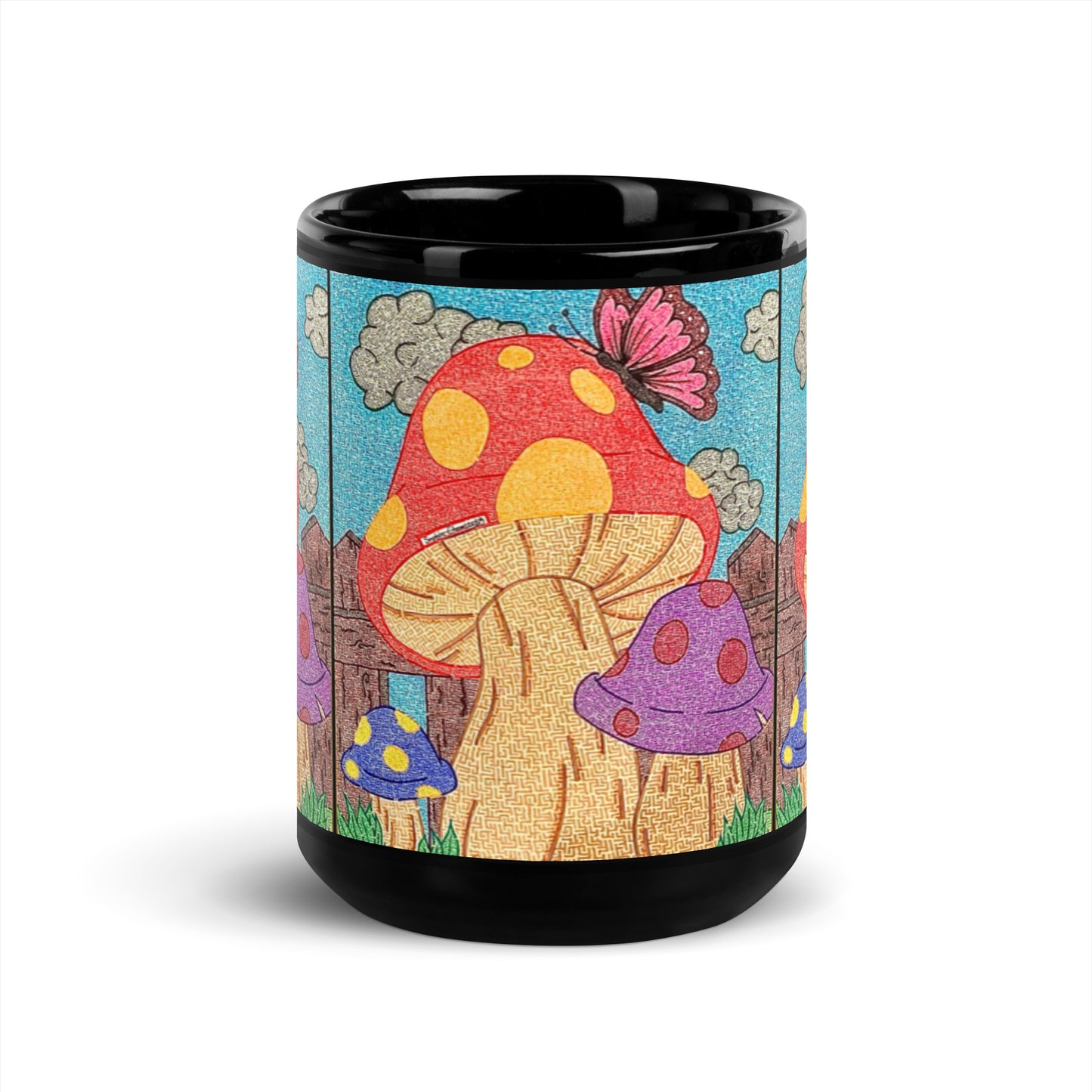 Mushrooms Maze Glossy Ceramic Mug