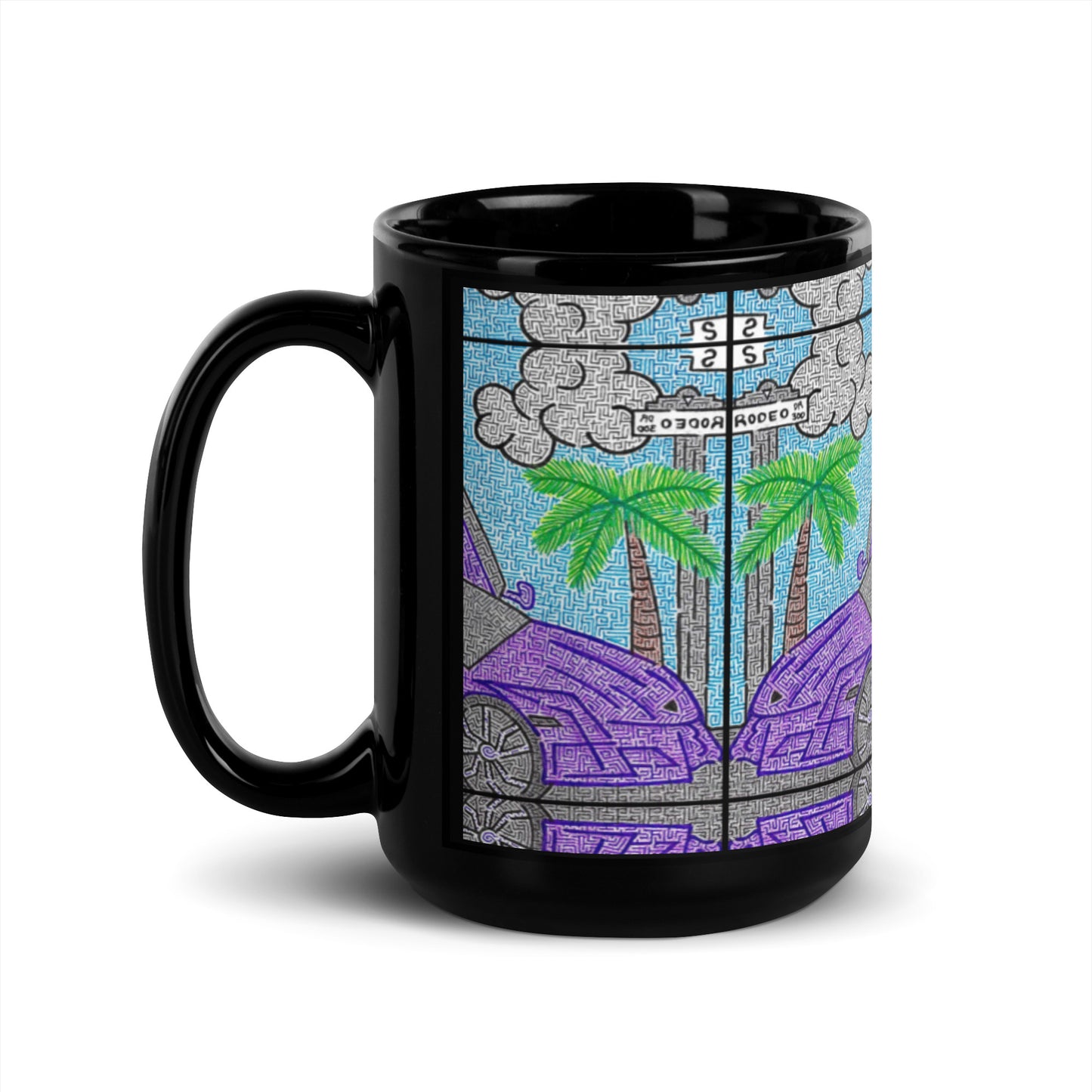 Lamborghini Maze Glossy Ceramic Mug