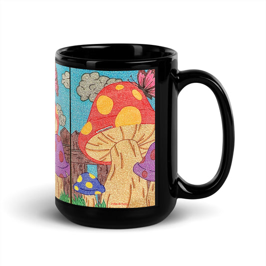 Mushrooms Maze Glossy Ceramic Mug