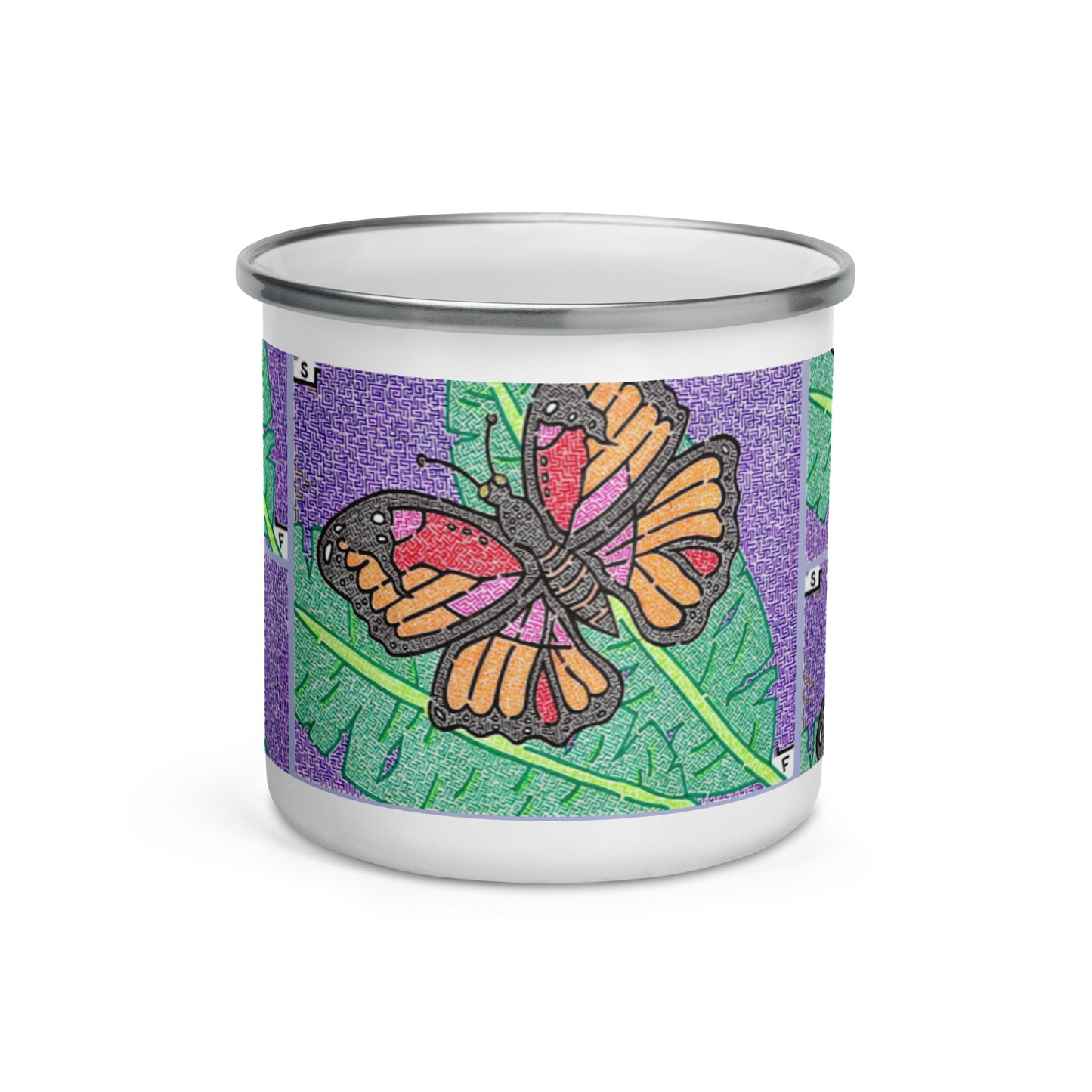 Butterfly Mug Enamel Mug