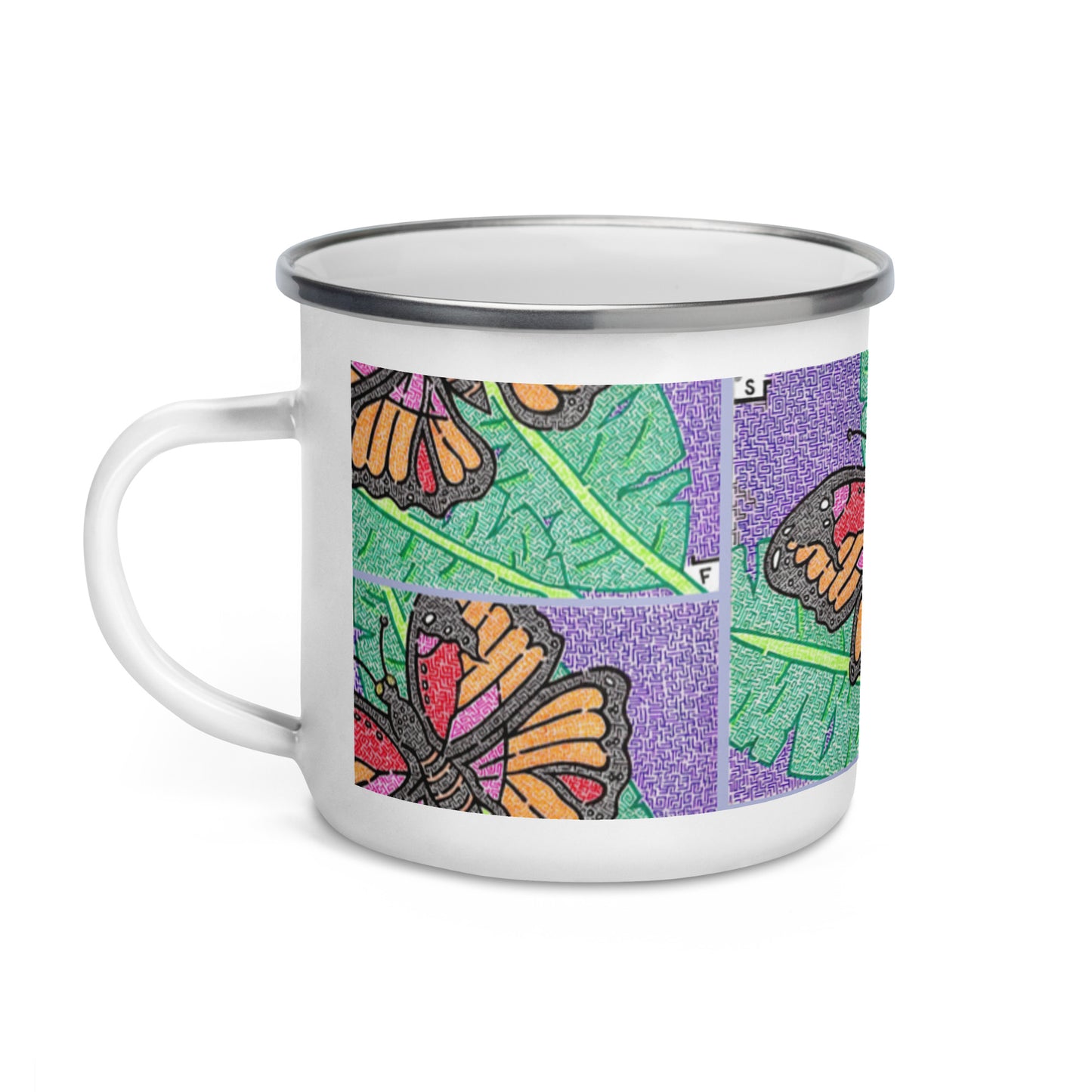 Butterfly Mug Enamel Mug