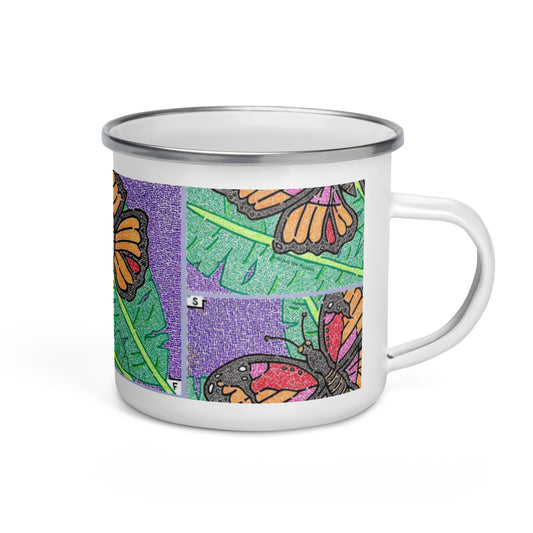 Butterfly Mug Enamel Mug