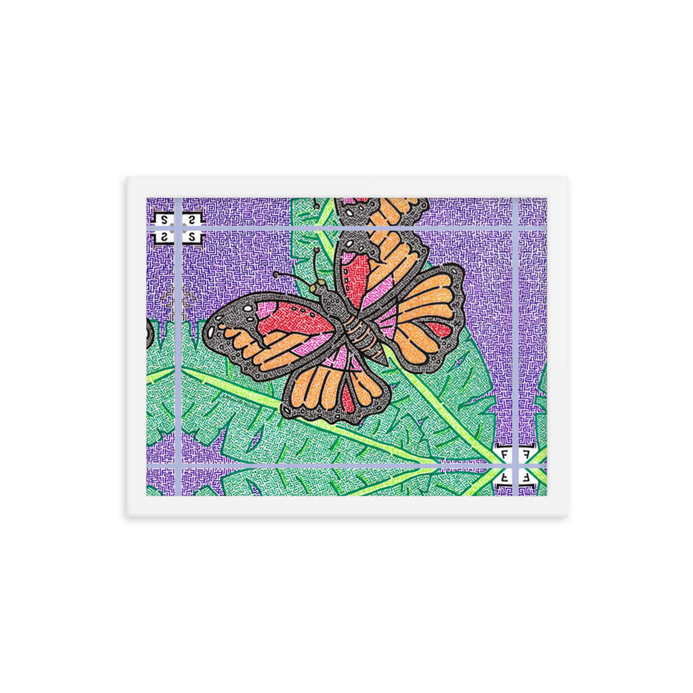 Butterfly Maze Framed Poster