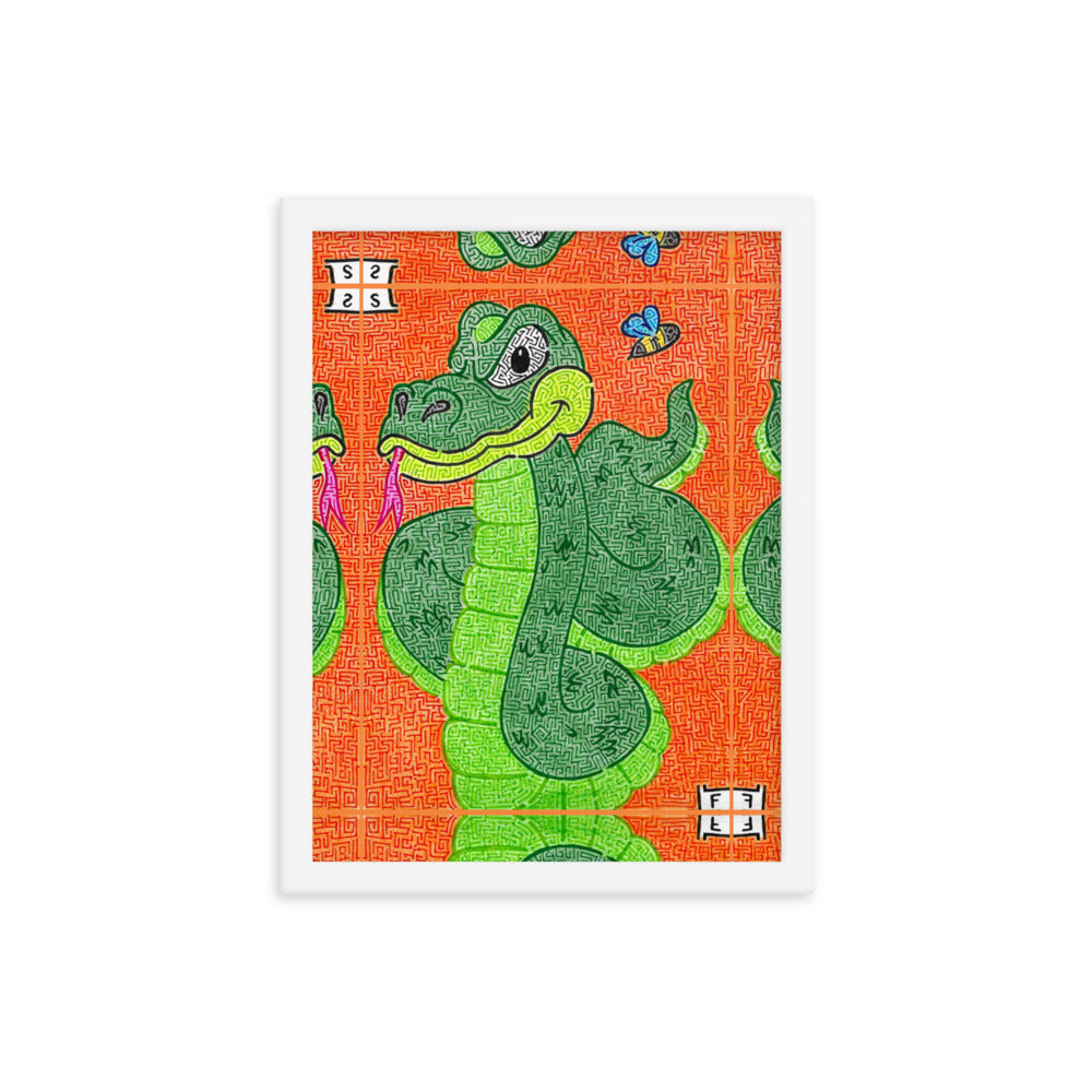 Snake Maze Framed Poster