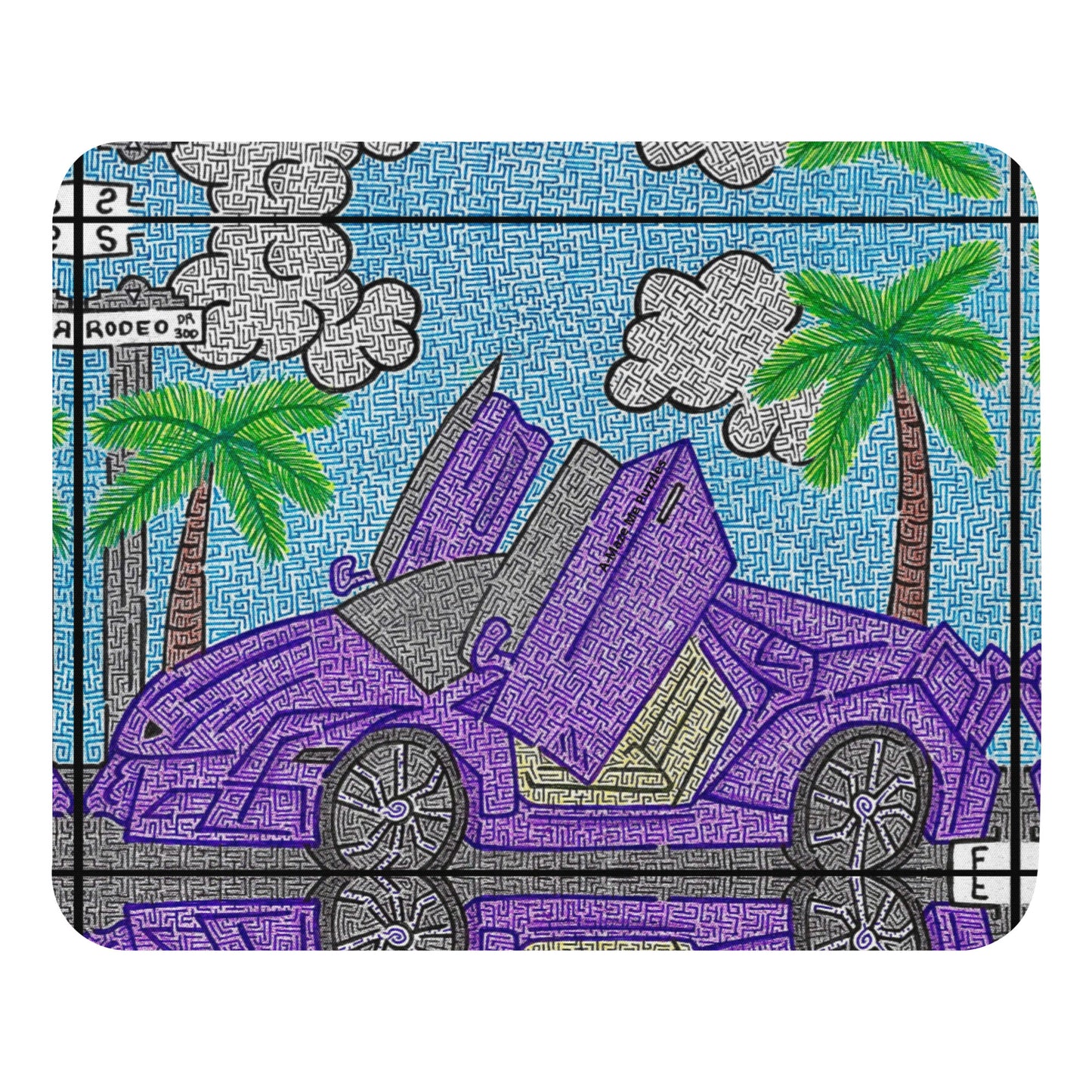Lamborghini Maze Mouse Pad