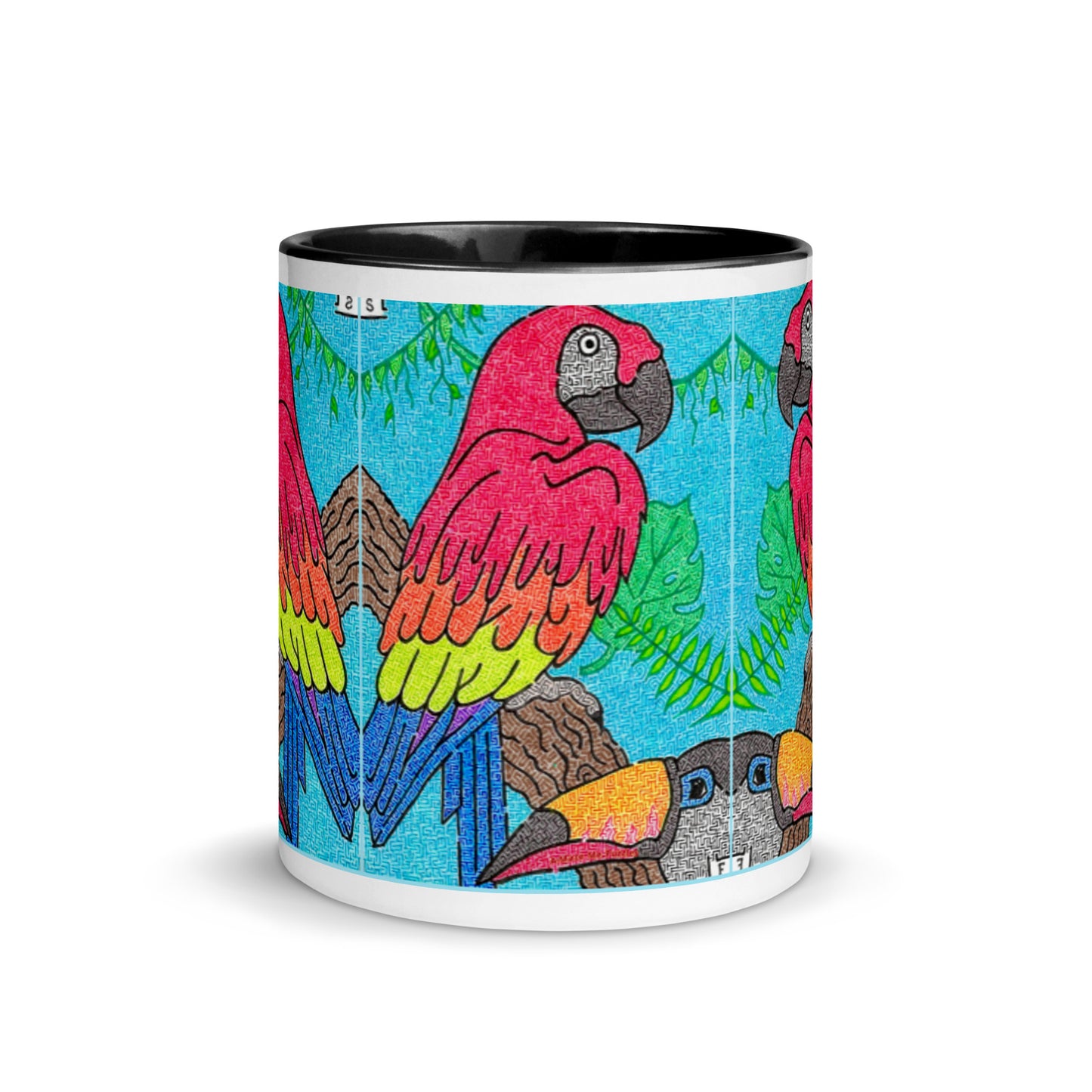Parrot Maze Ceramic Mug
