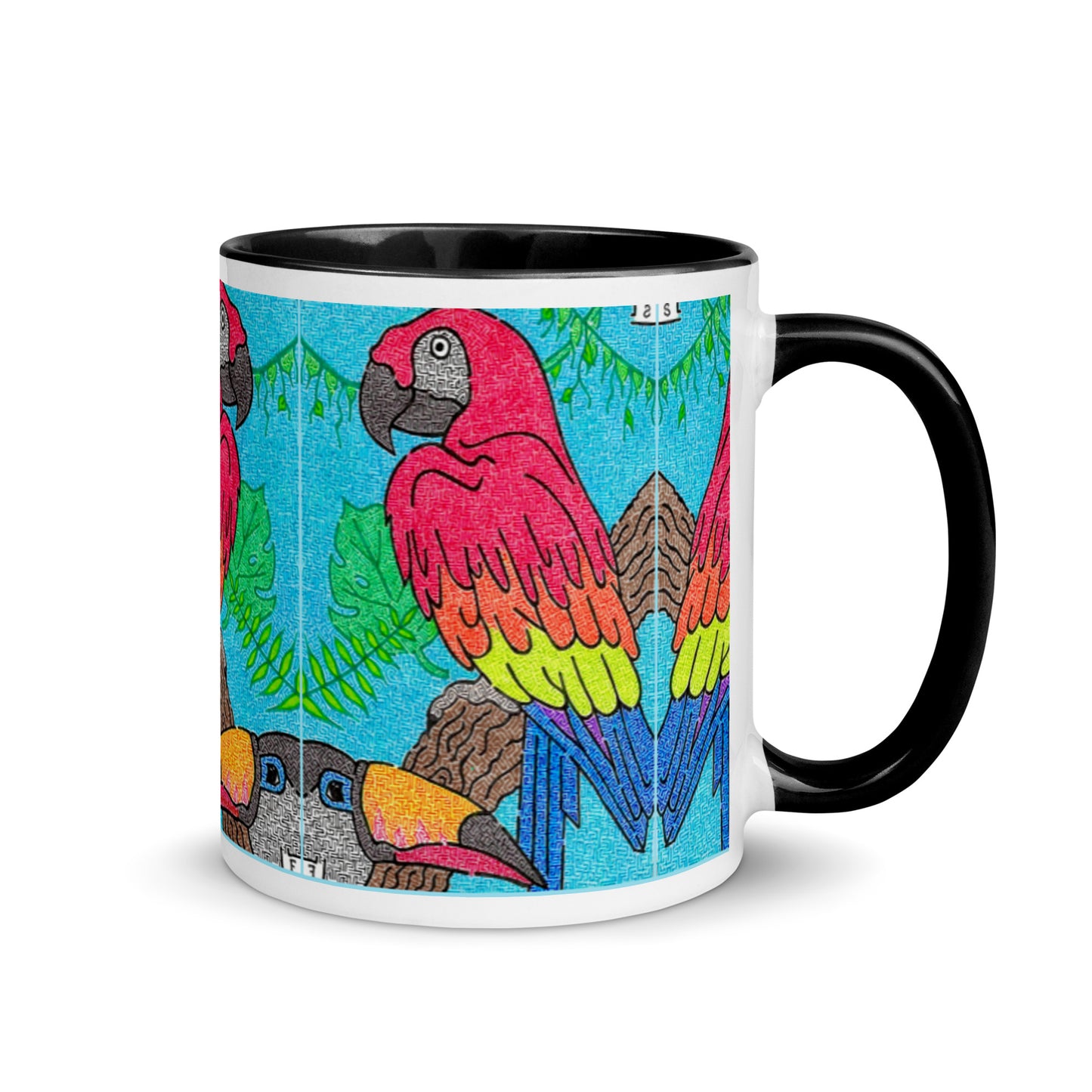 Parrot Maze Ceramic Mug