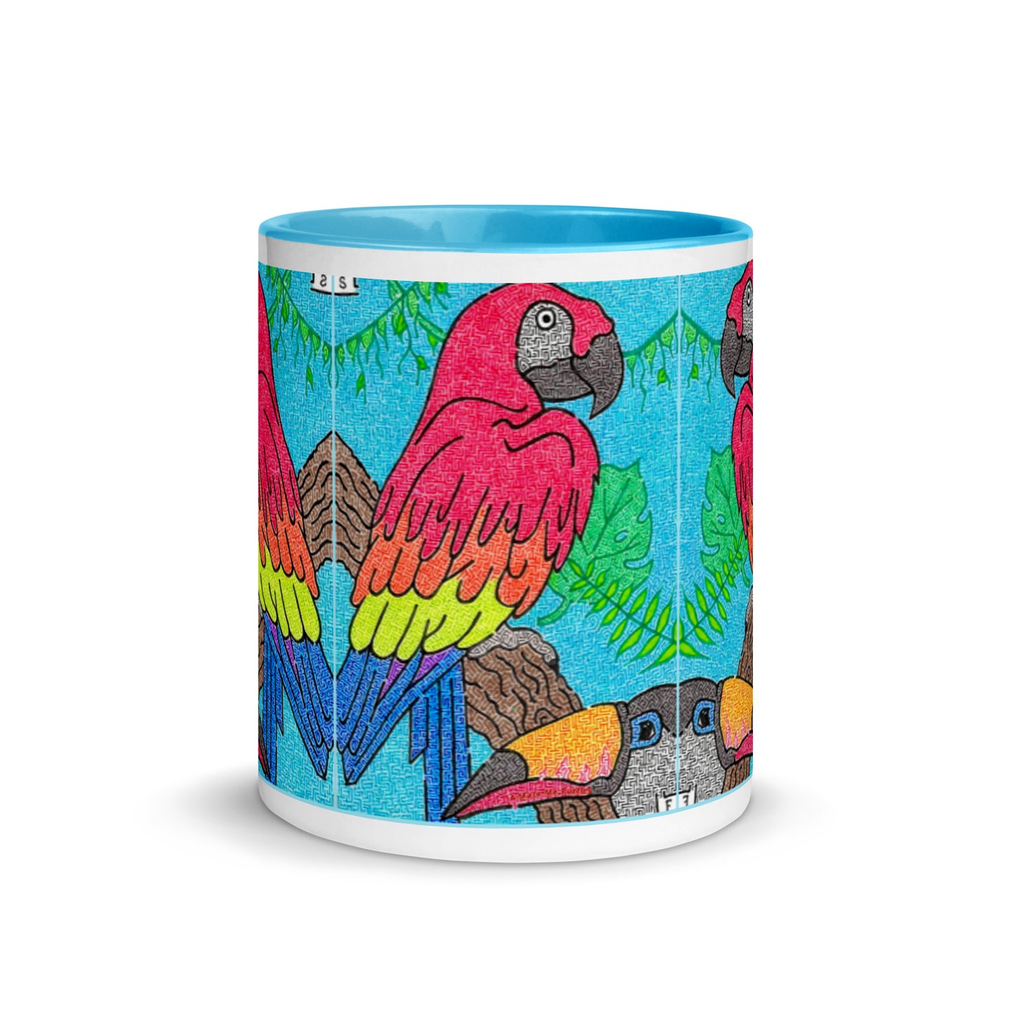 Parrot Maze Ceramic Mug