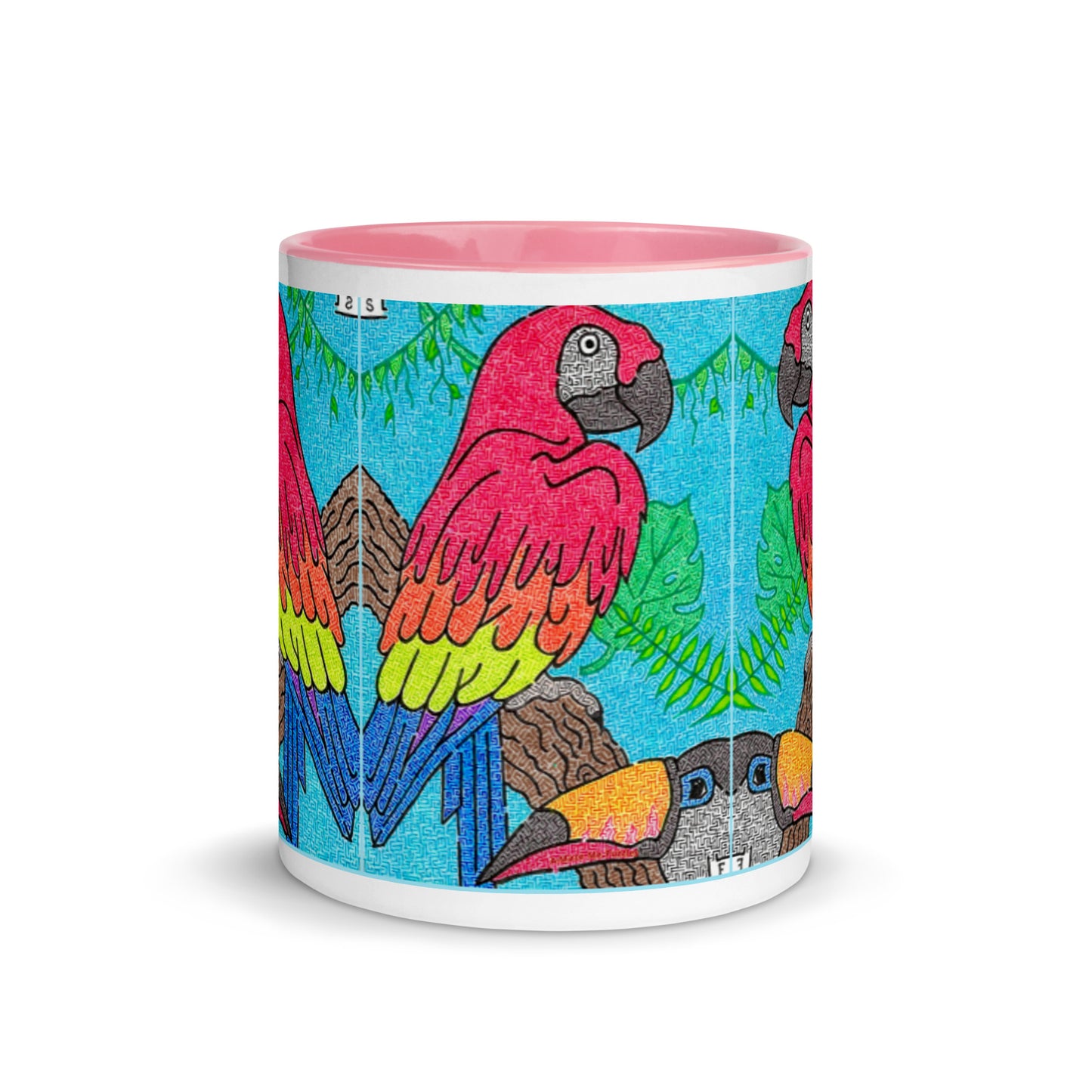 Parrot Maze Ceramic Mug