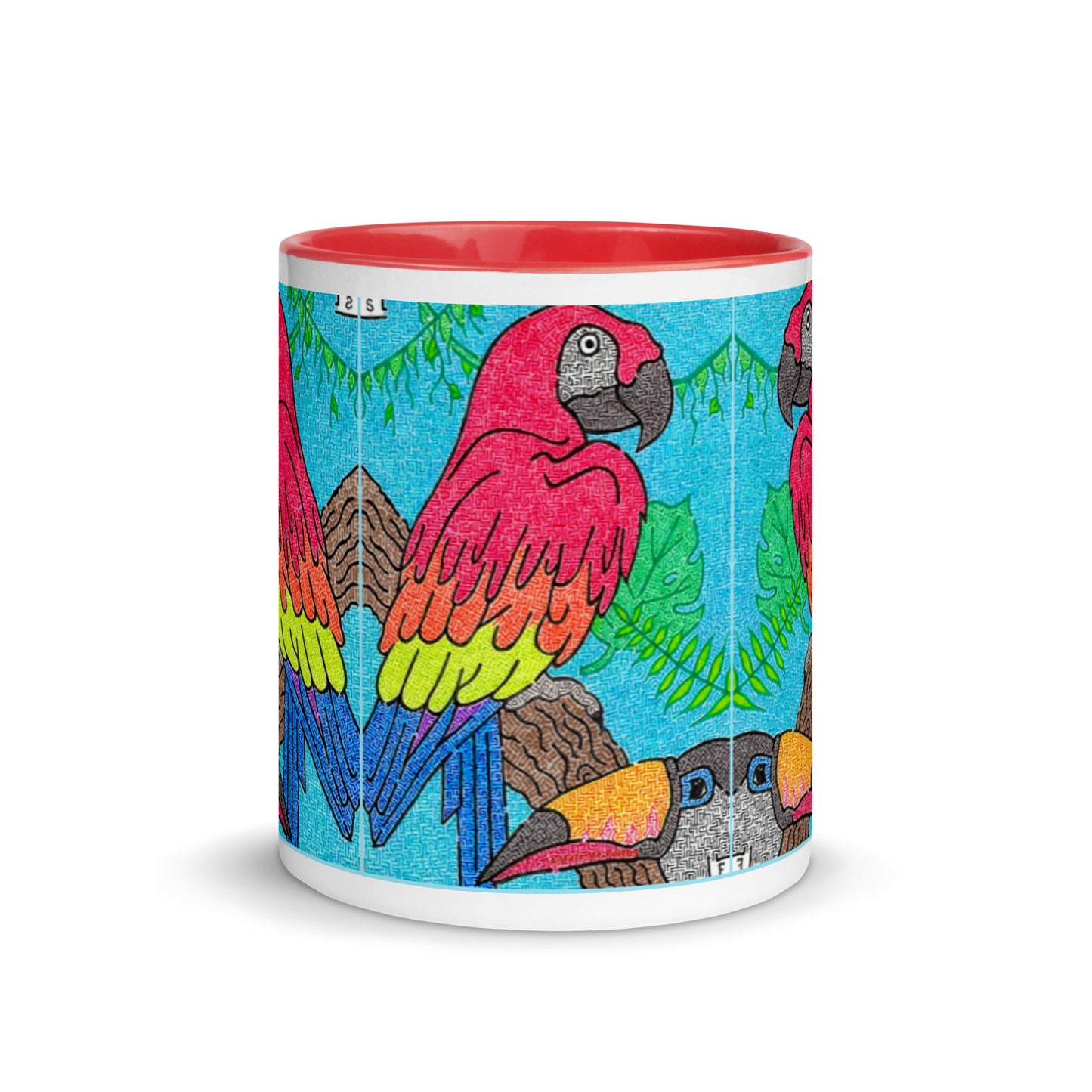 Parrot Maze Ceramic Mug