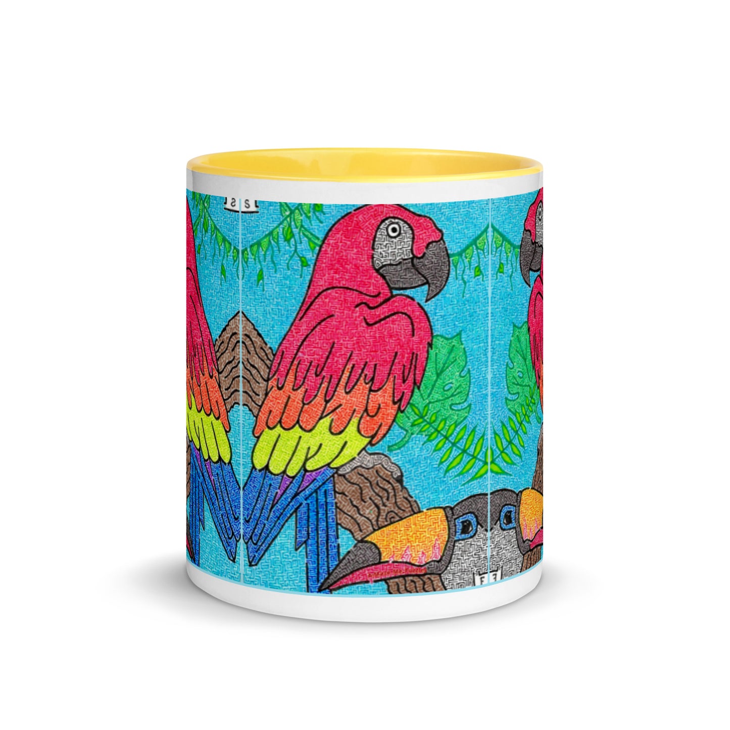 Parrot Maze Ceramic Mug