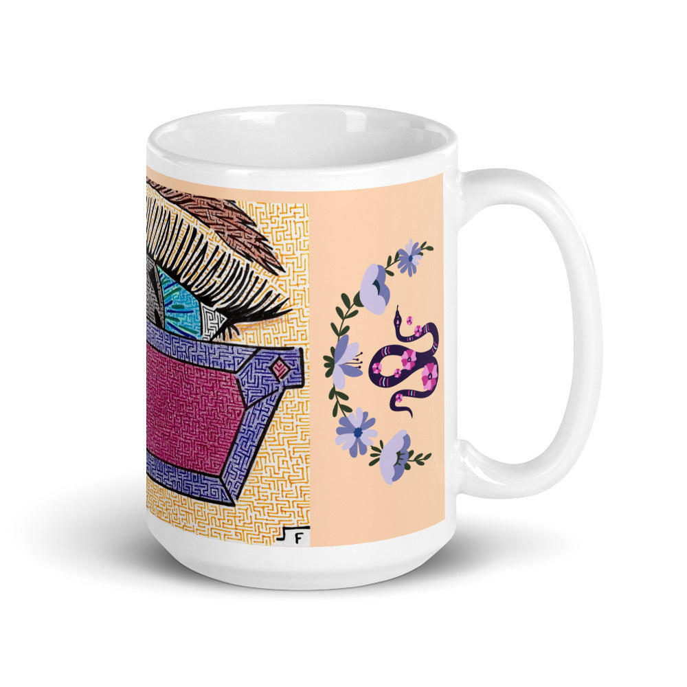 Eye Pop-Art Maze Ceramic Mug