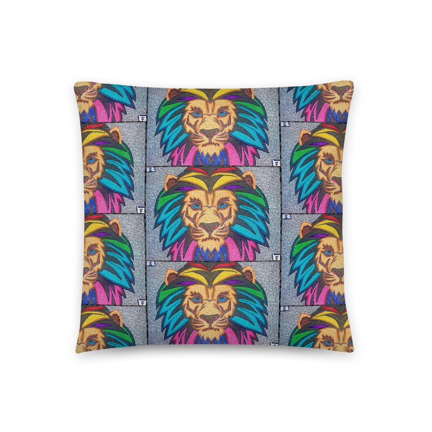 Lion Maze Throw Pillow