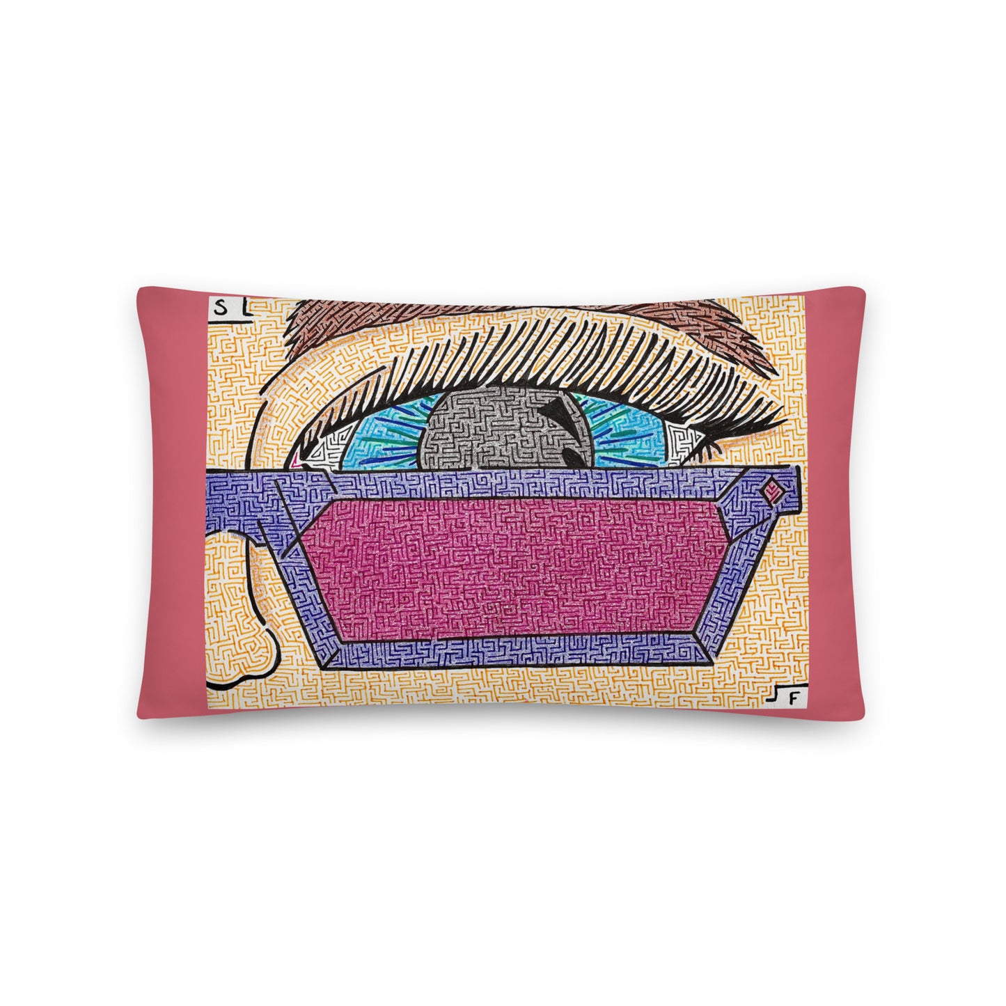 Eye Pop-Art Maze Throw Pillow