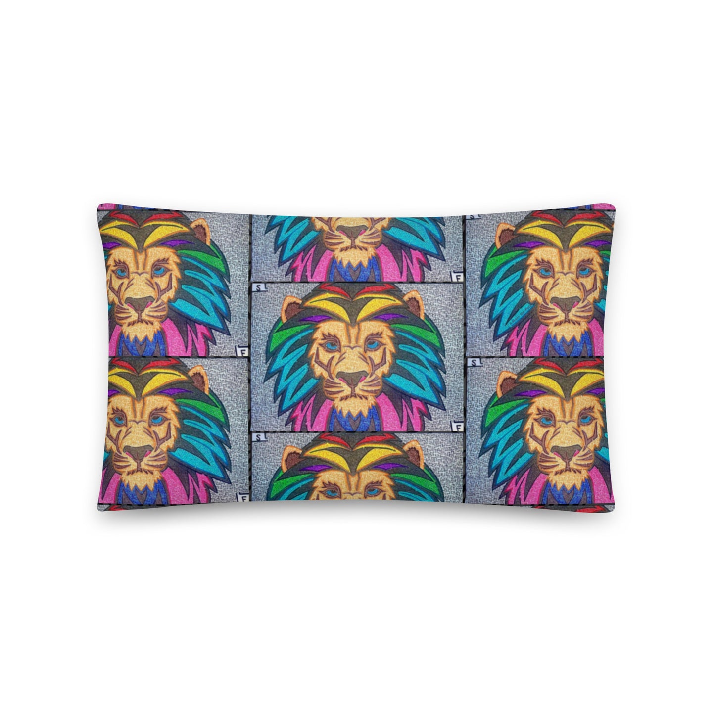 Lion Maze Throw Pillow