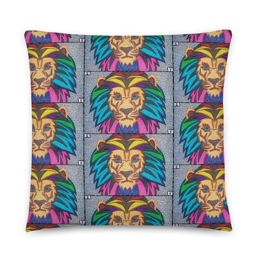 Lion Maze Throw Pillow