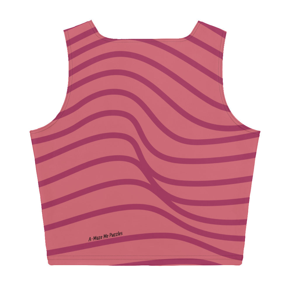 Women's Eye Pop-Art Maze Crop Top