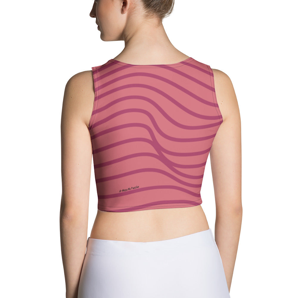 Women's Eye Pop-Art Maze Crop Top