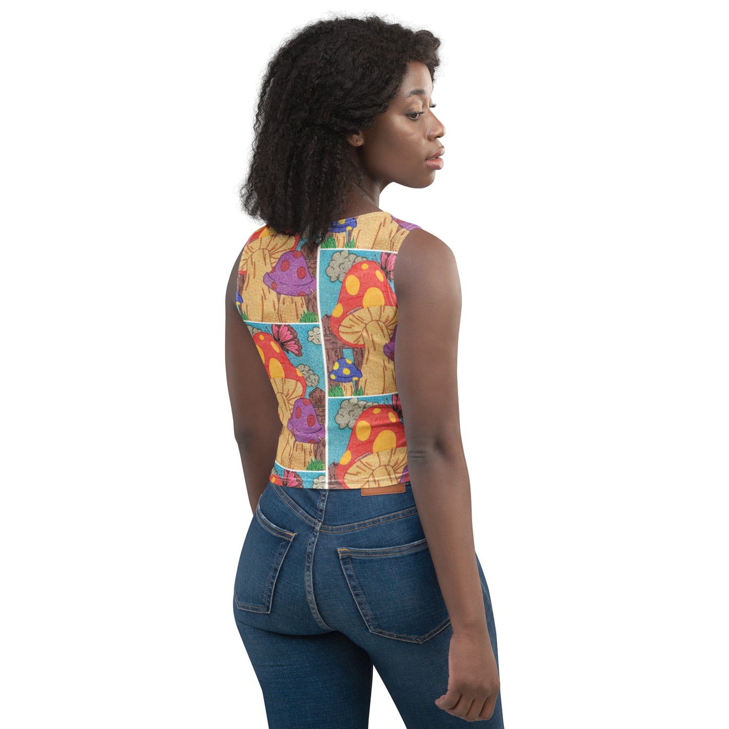 Mushrooms Maze Women's Crop Top