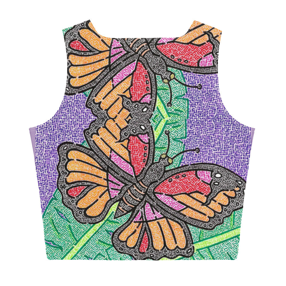 Butterfly Maze Women's Crop Top