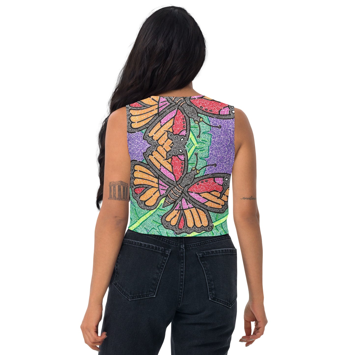 Butterfly Maze Women's Crop Top