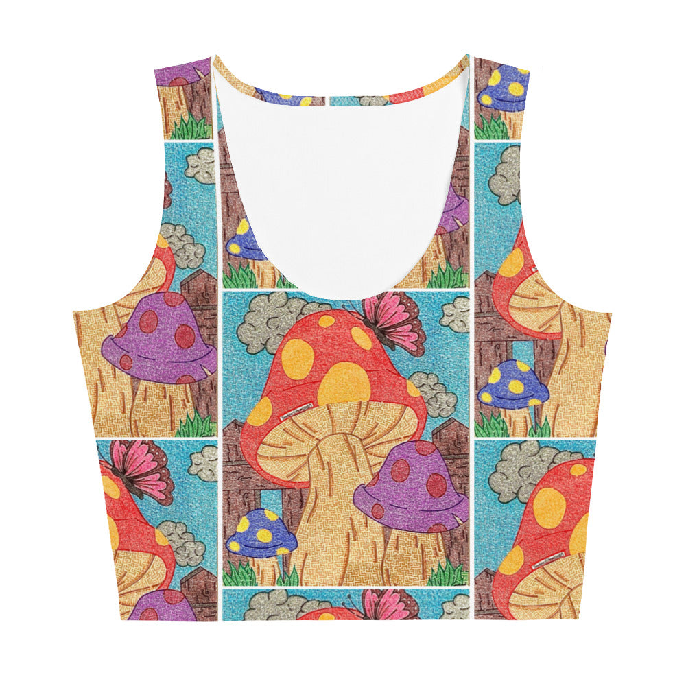 Mushrooms Maze Women's Crop Top