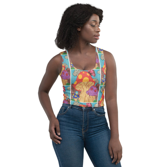 Mushrooms Maze Women's Crop Top