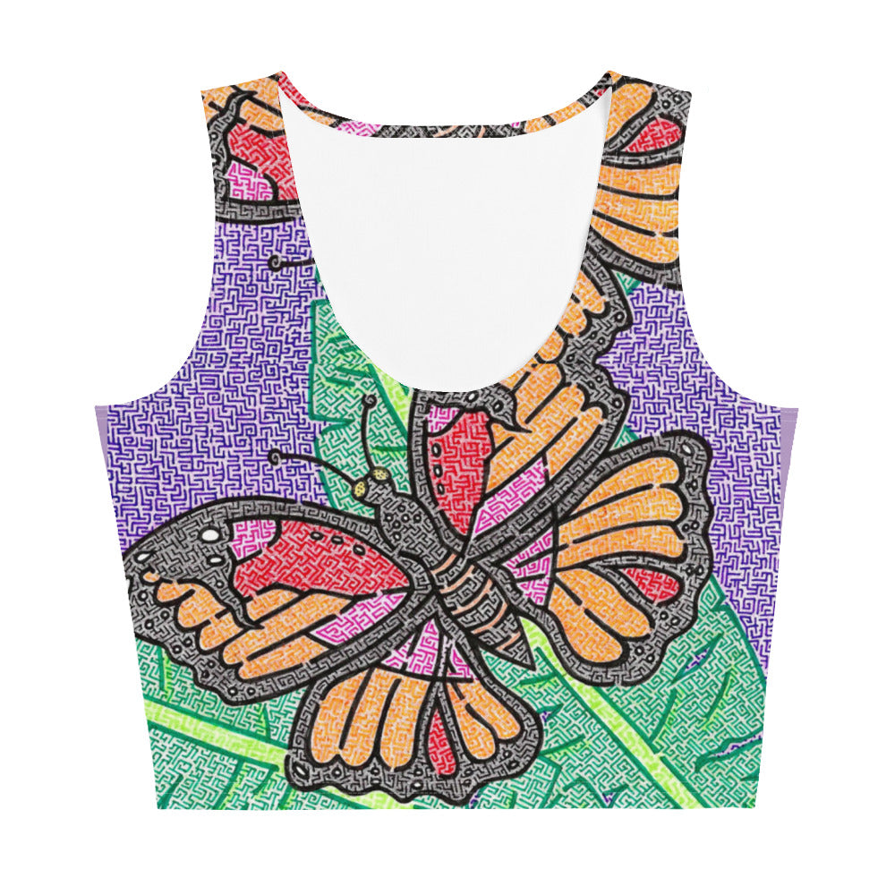 Butterfly Maze Women's Crop Top