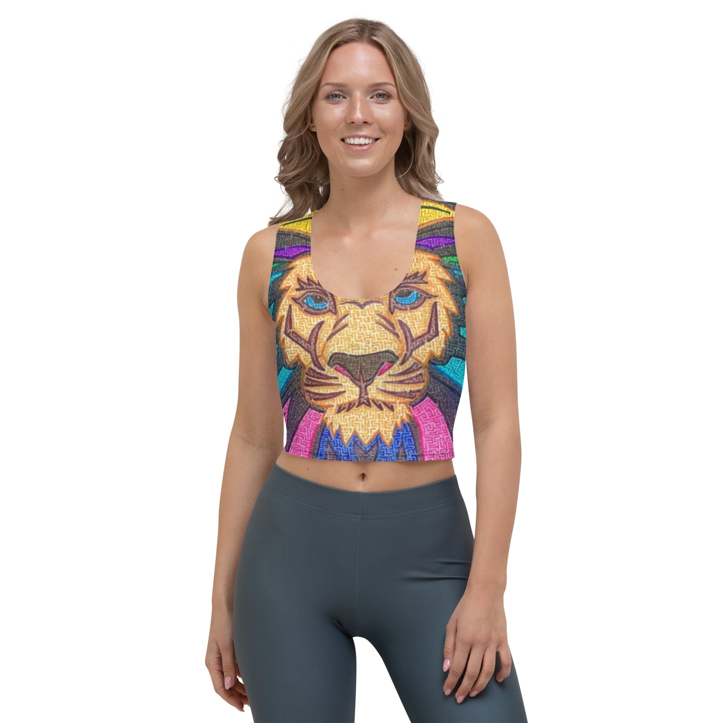 Lion Maze Women's Crop Top