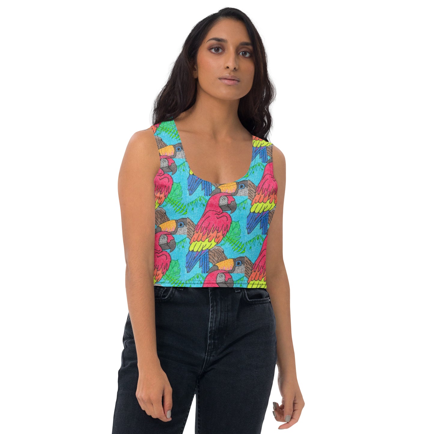 Parrot Maze Crop Top