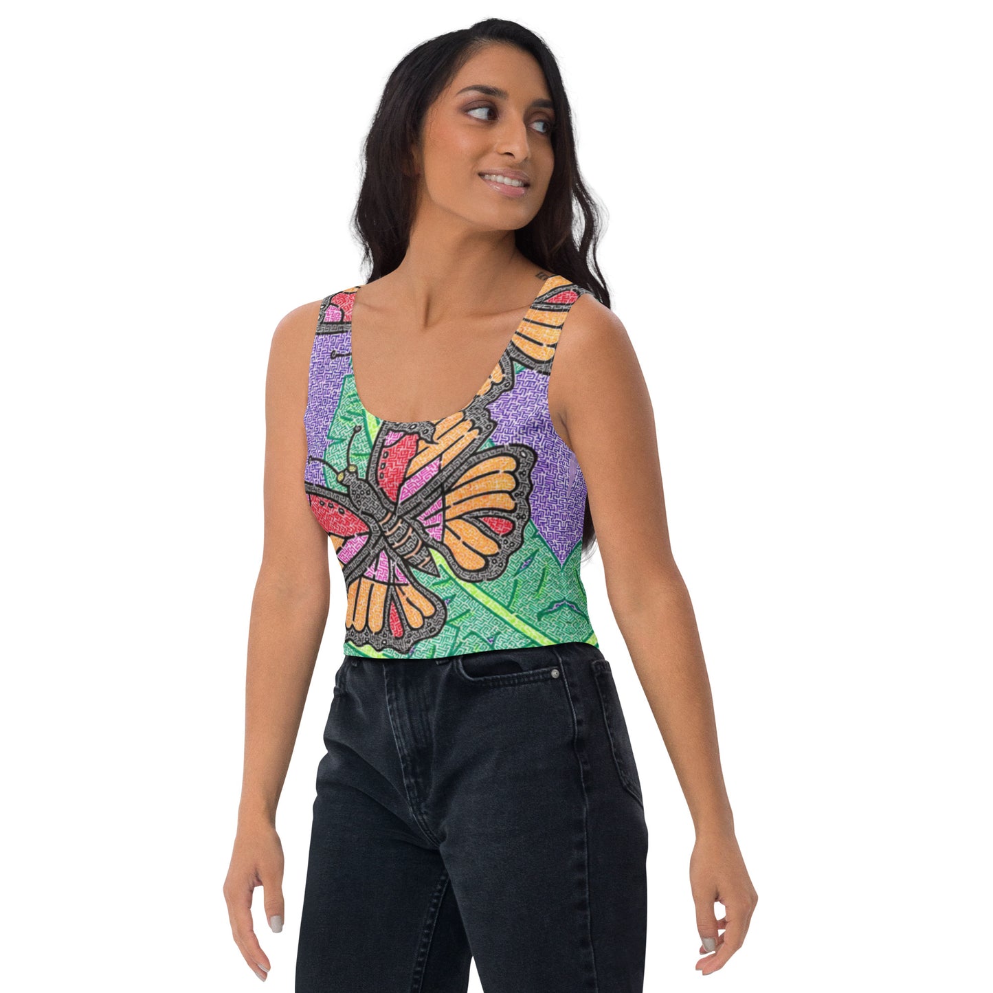 Butterfly Maze Women's Crop Top