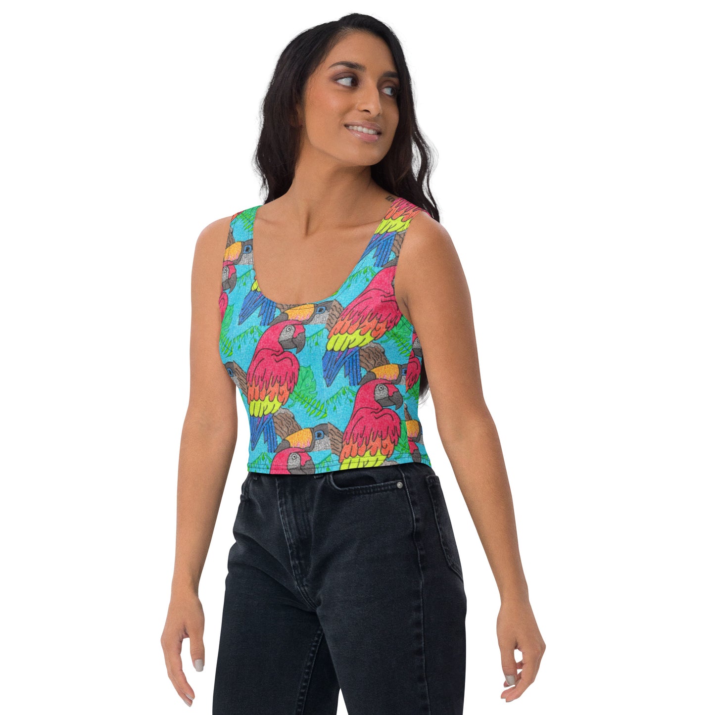 Parrot Maze Crop Top