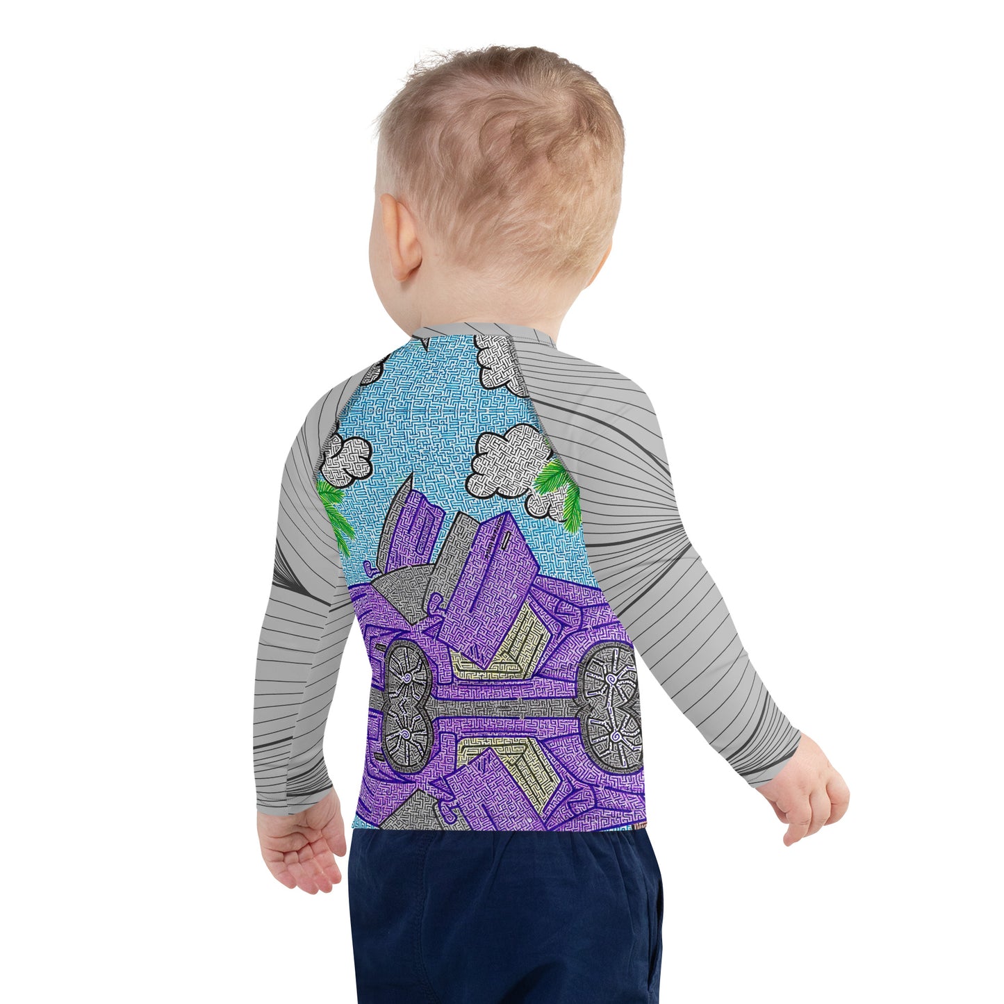 Lamborghini Maze Kid's Rash Guard