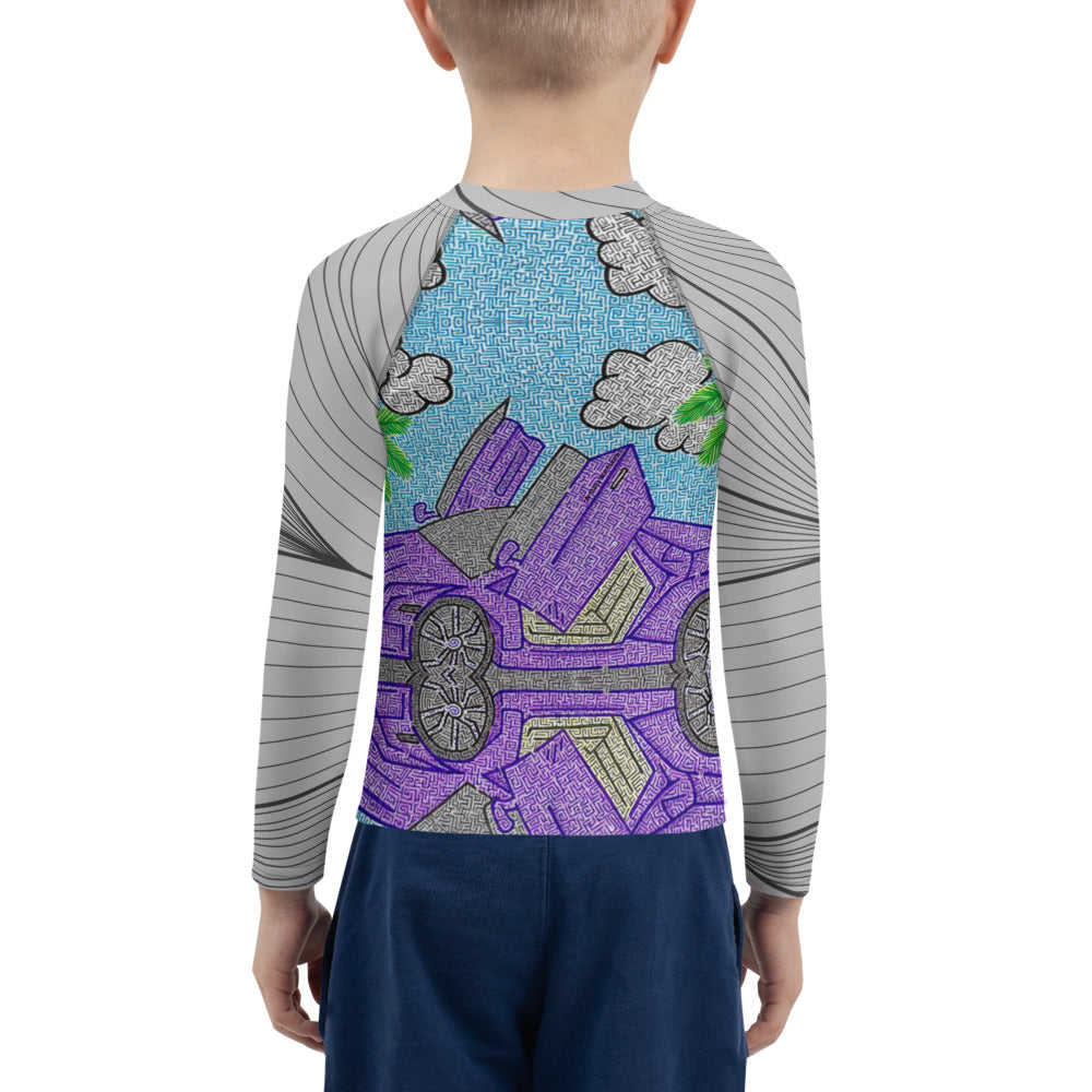 Lamborghini Maze Kid's Rash Guard