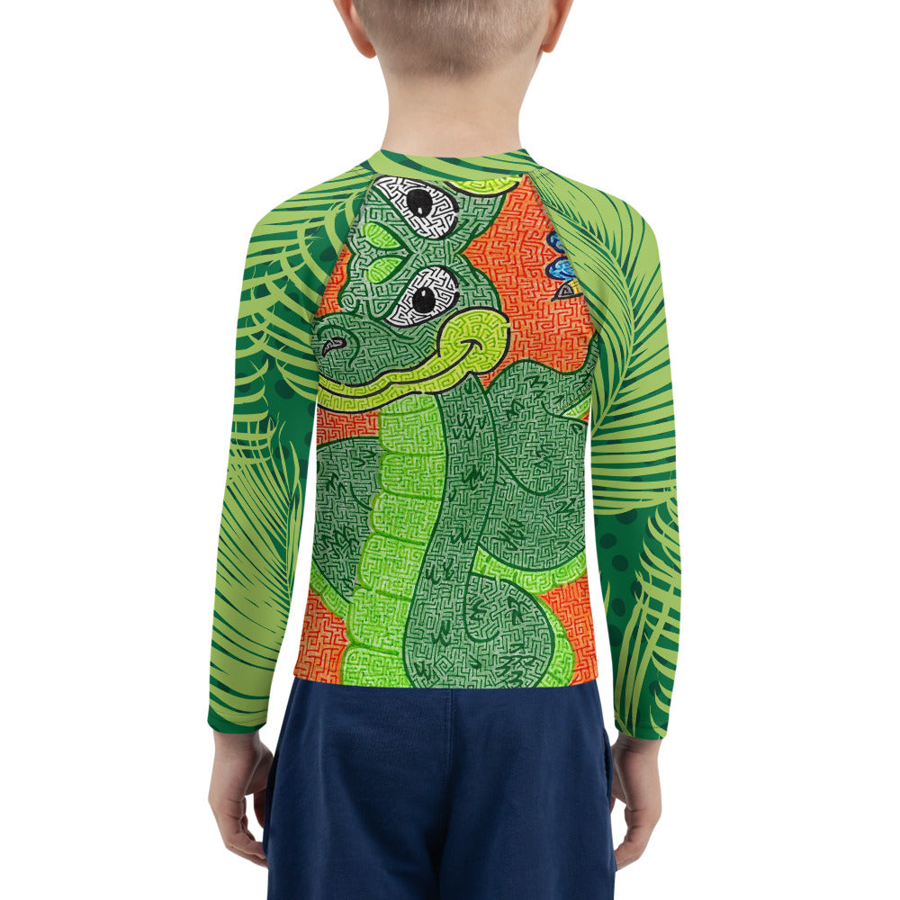 Snake Maze Kids Rash Guard