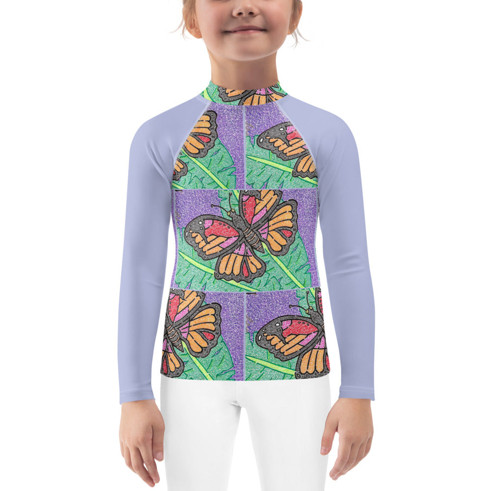 Butterfly Maze Kid's Rash Guard