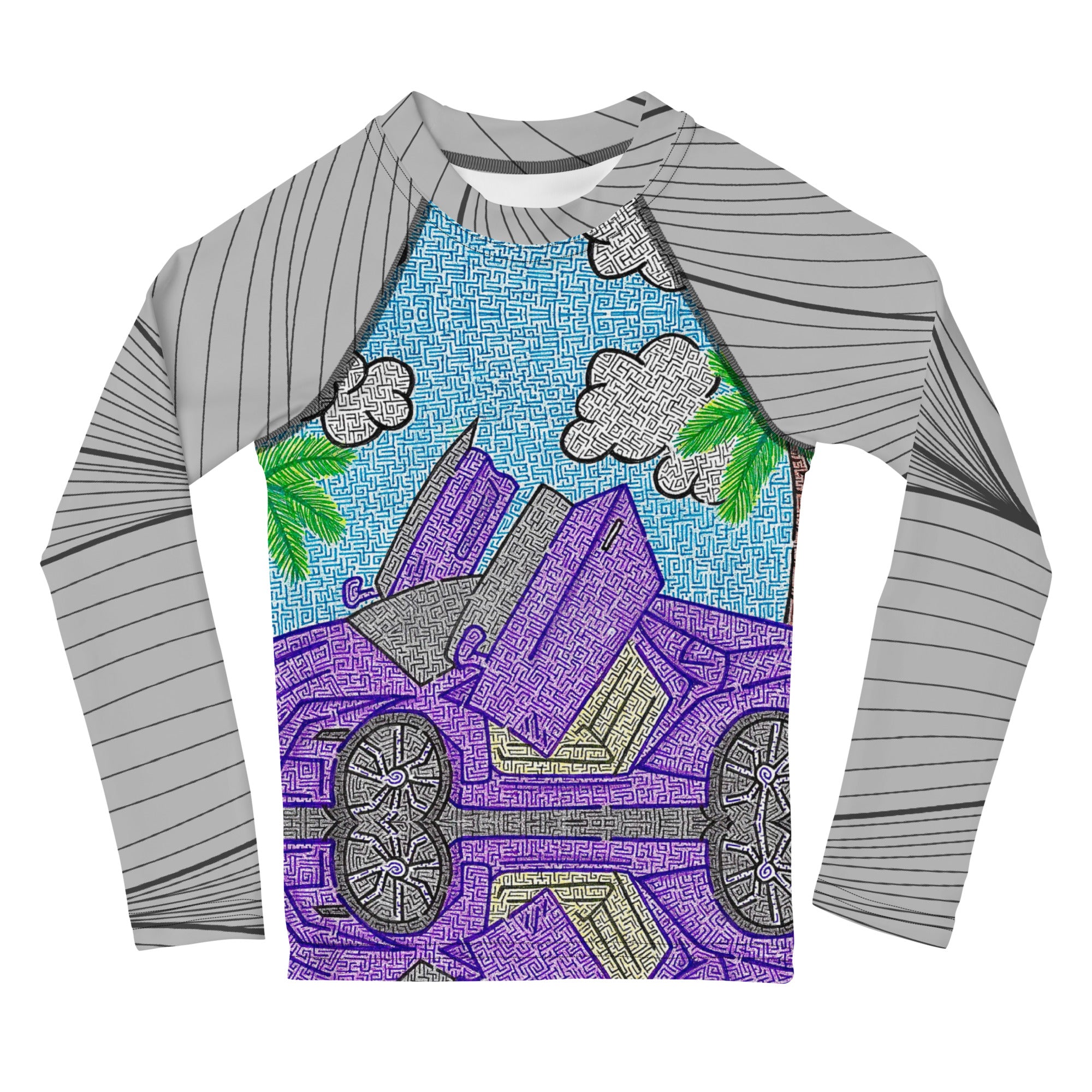 Lamborghini Maze Kid's Rash Guard – amazeme.puzzles