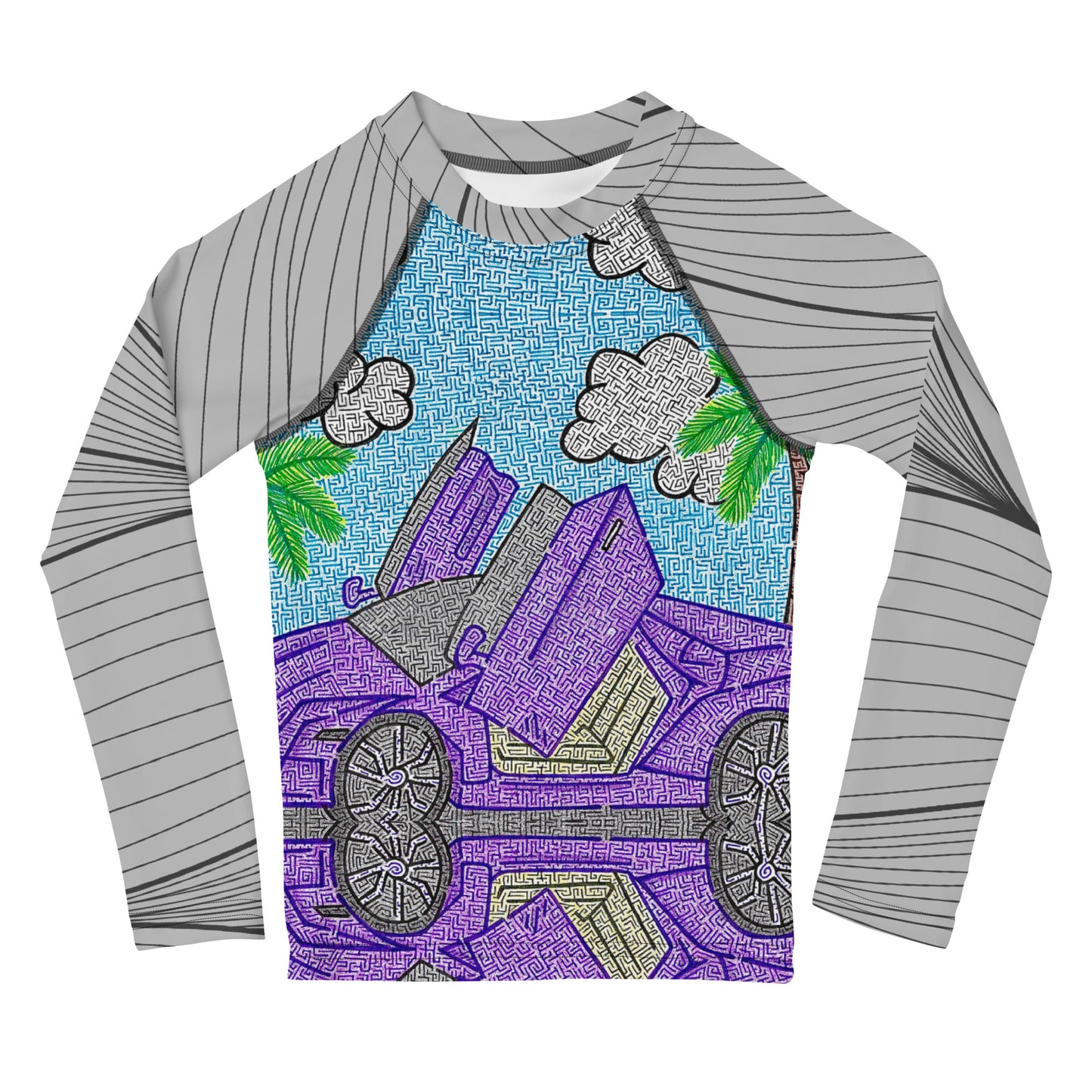 Lamborghini Maze Kid's Rash Guard