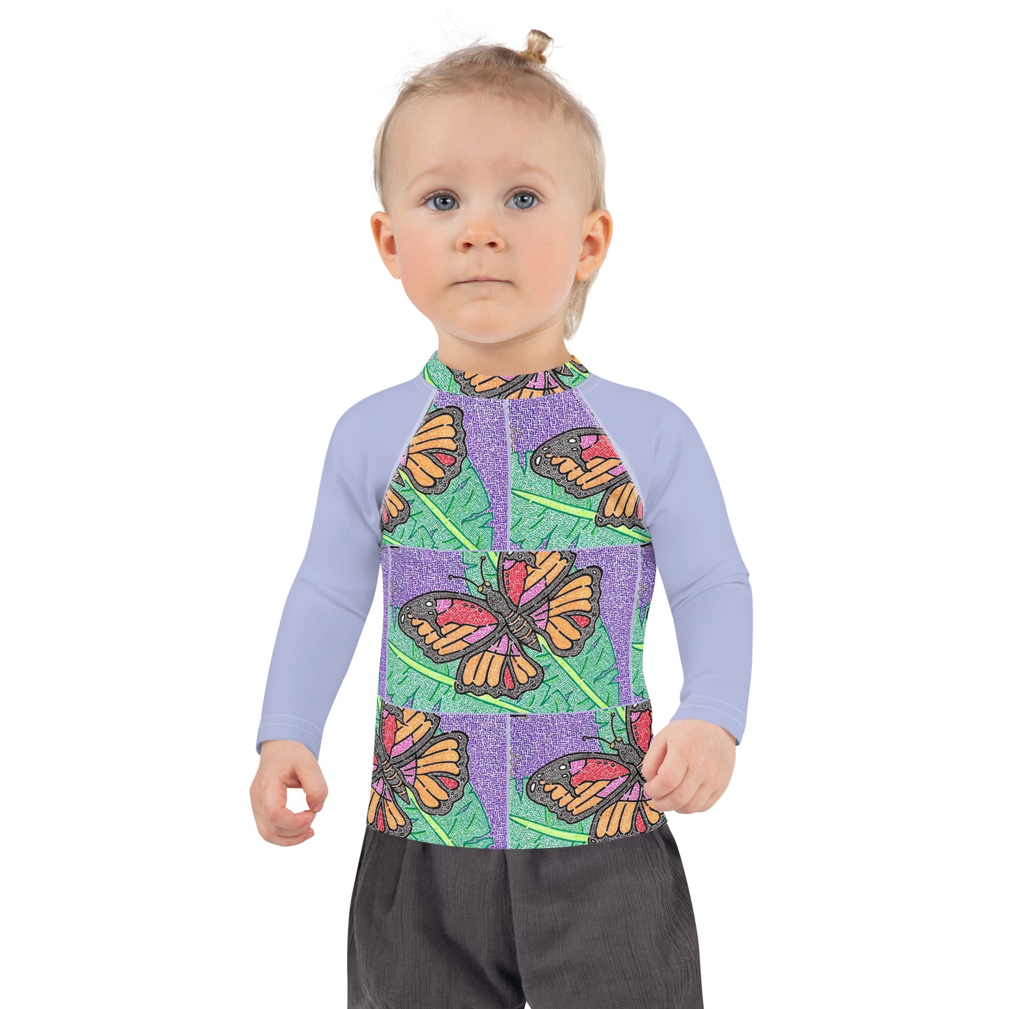 Butterfly Maze Kid's Rash Guard