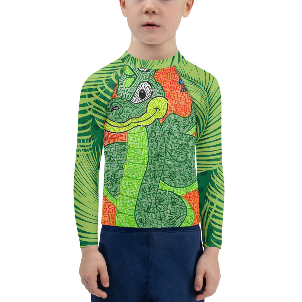 Snake Maze Kids Rash Guard