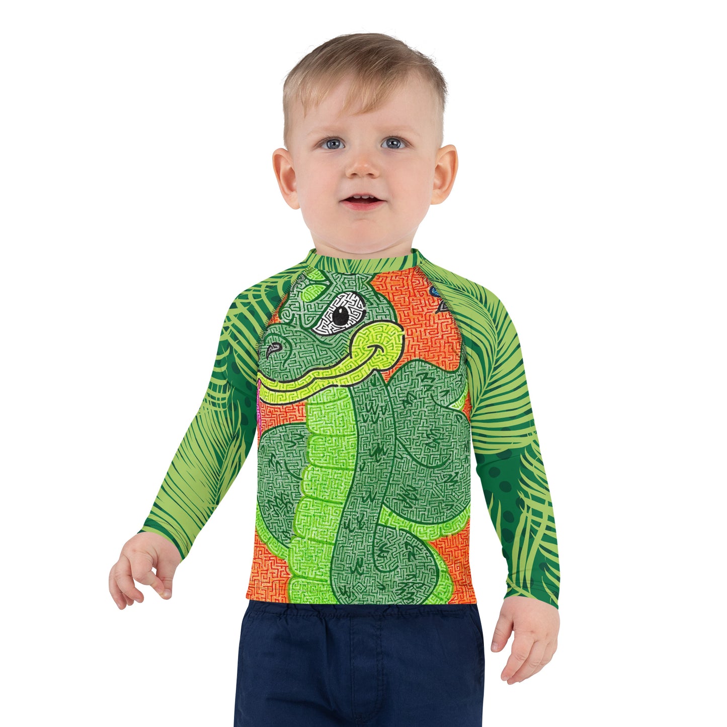 Snake Maze Kids Rash Guard