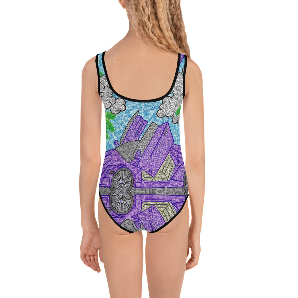 Lamborghini Maze Kid's Swimsuit