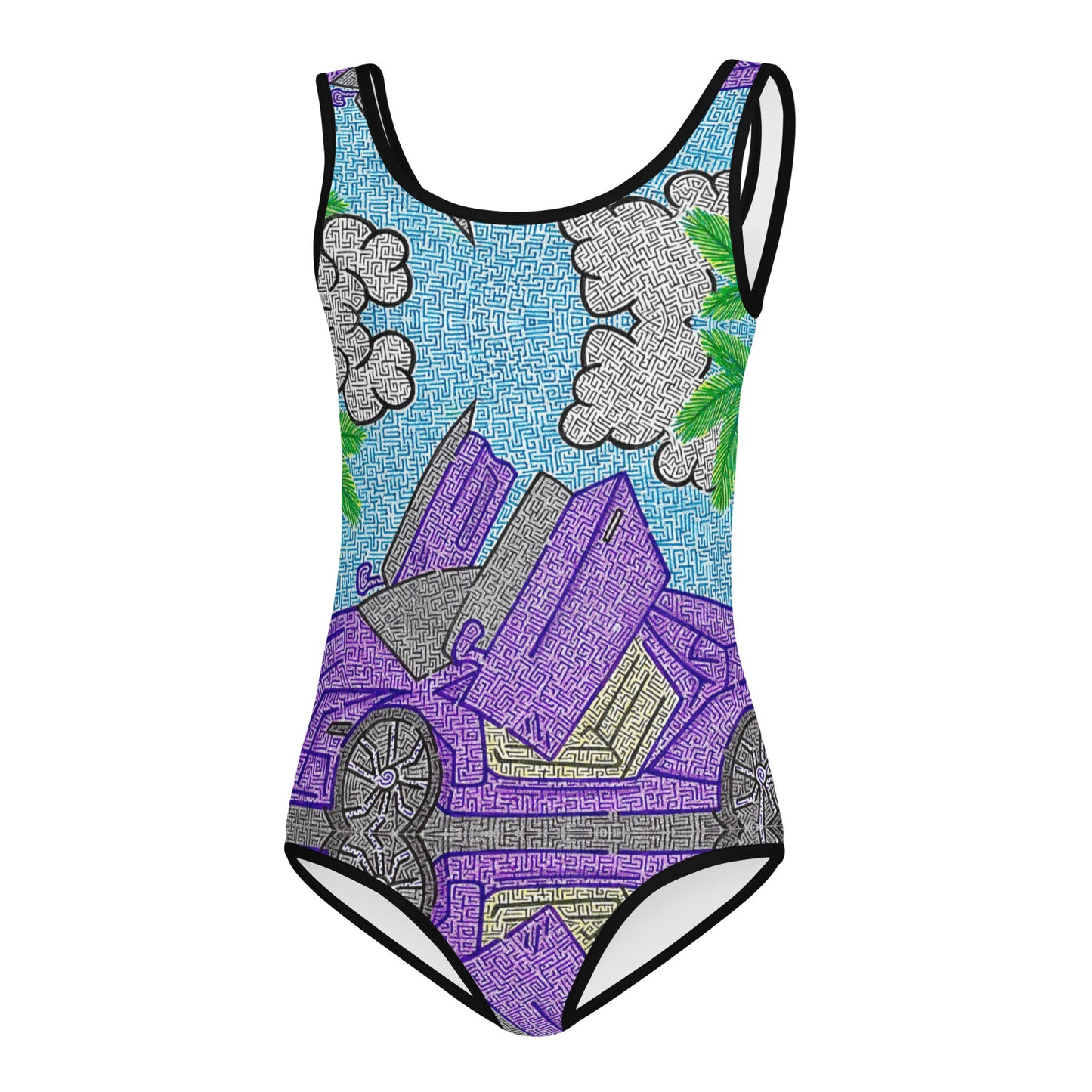 Lamborghini Maze Kid's Swimsuit