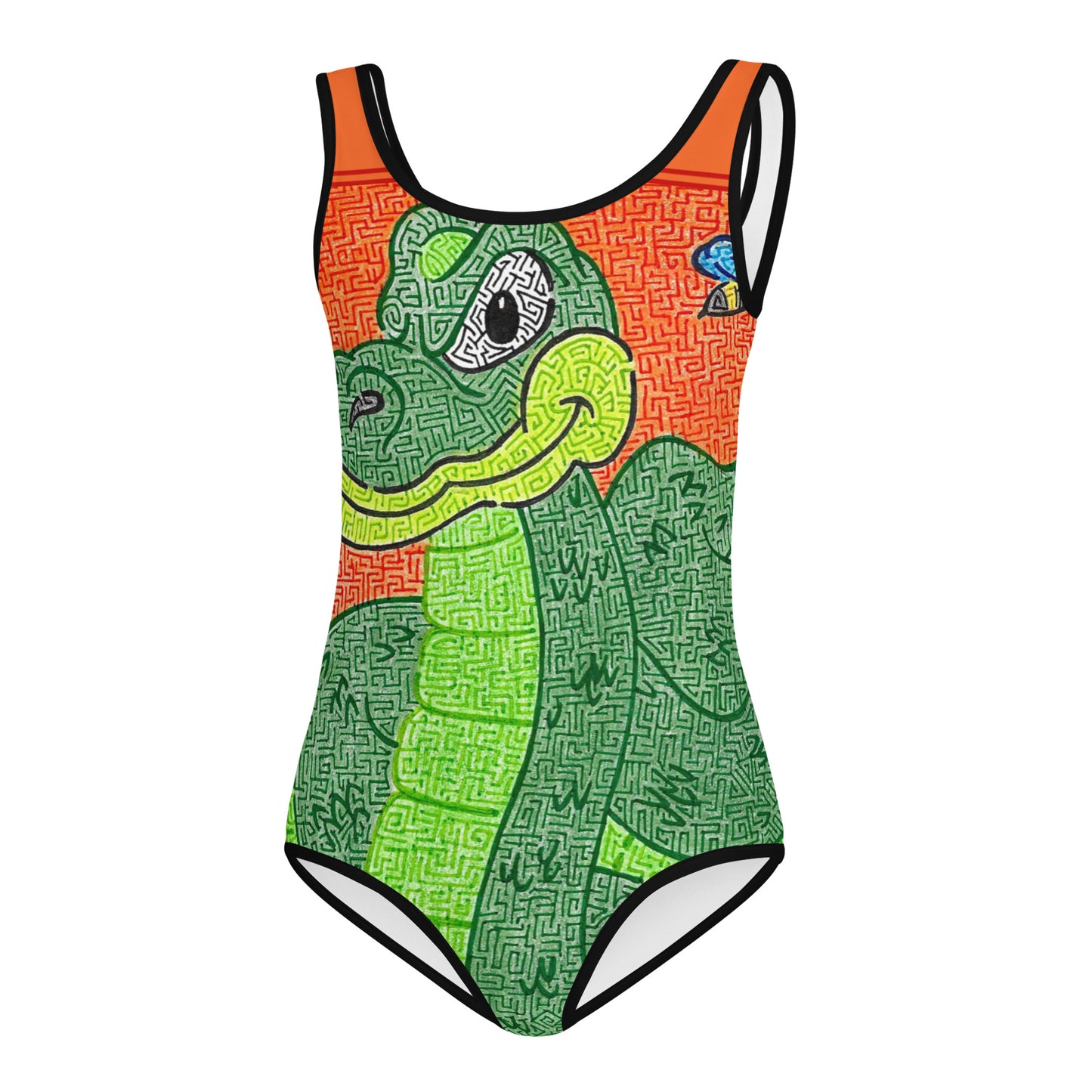 Snake Maze Kids Swimsuit